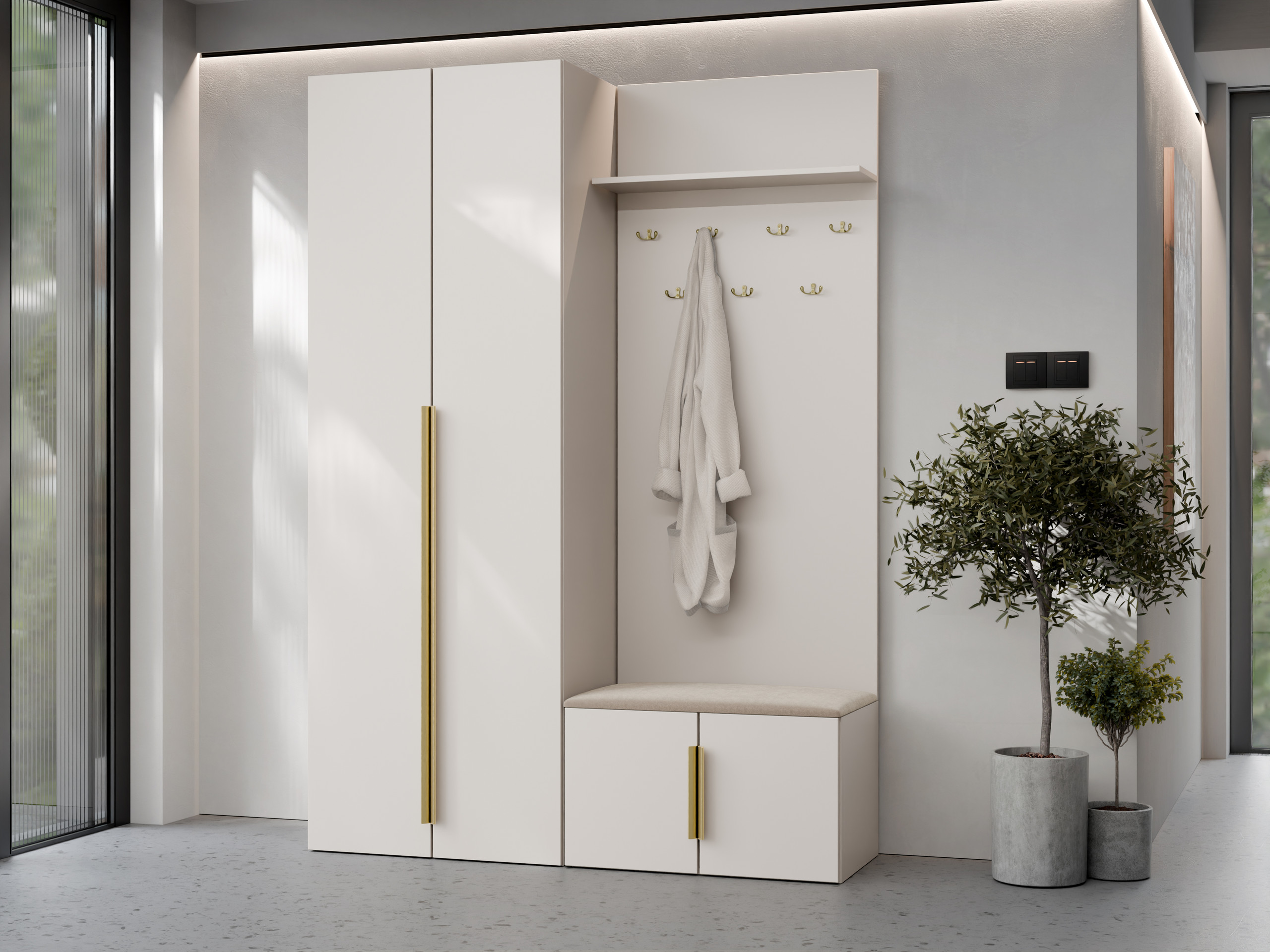 Set arredo da corridoio Comfivo 582 (Beige)