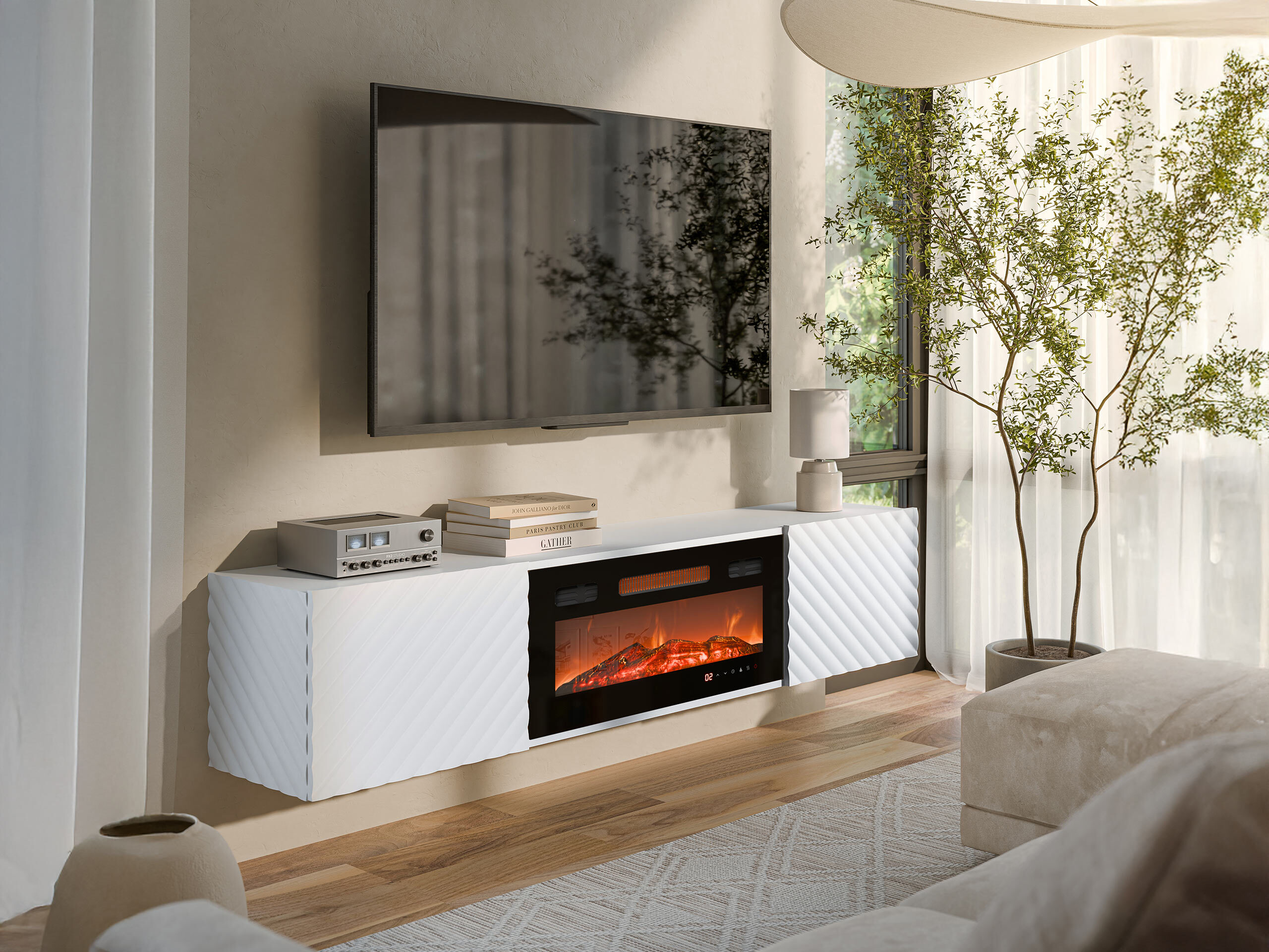 Mobile porta TV Charlotte 207 (Bianco)