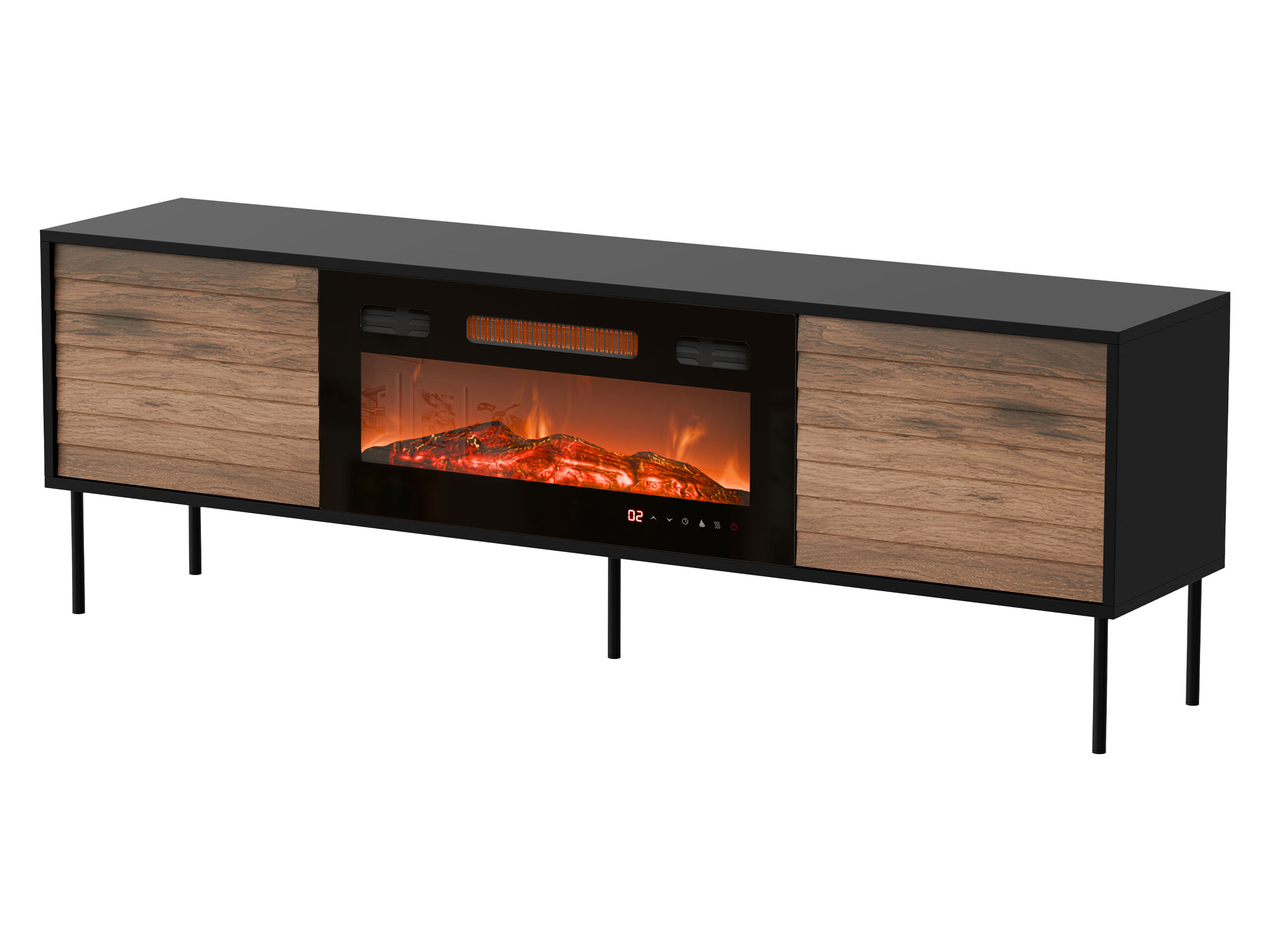 Mobile porta TV Flosoru 108 (Noce + Nero)
