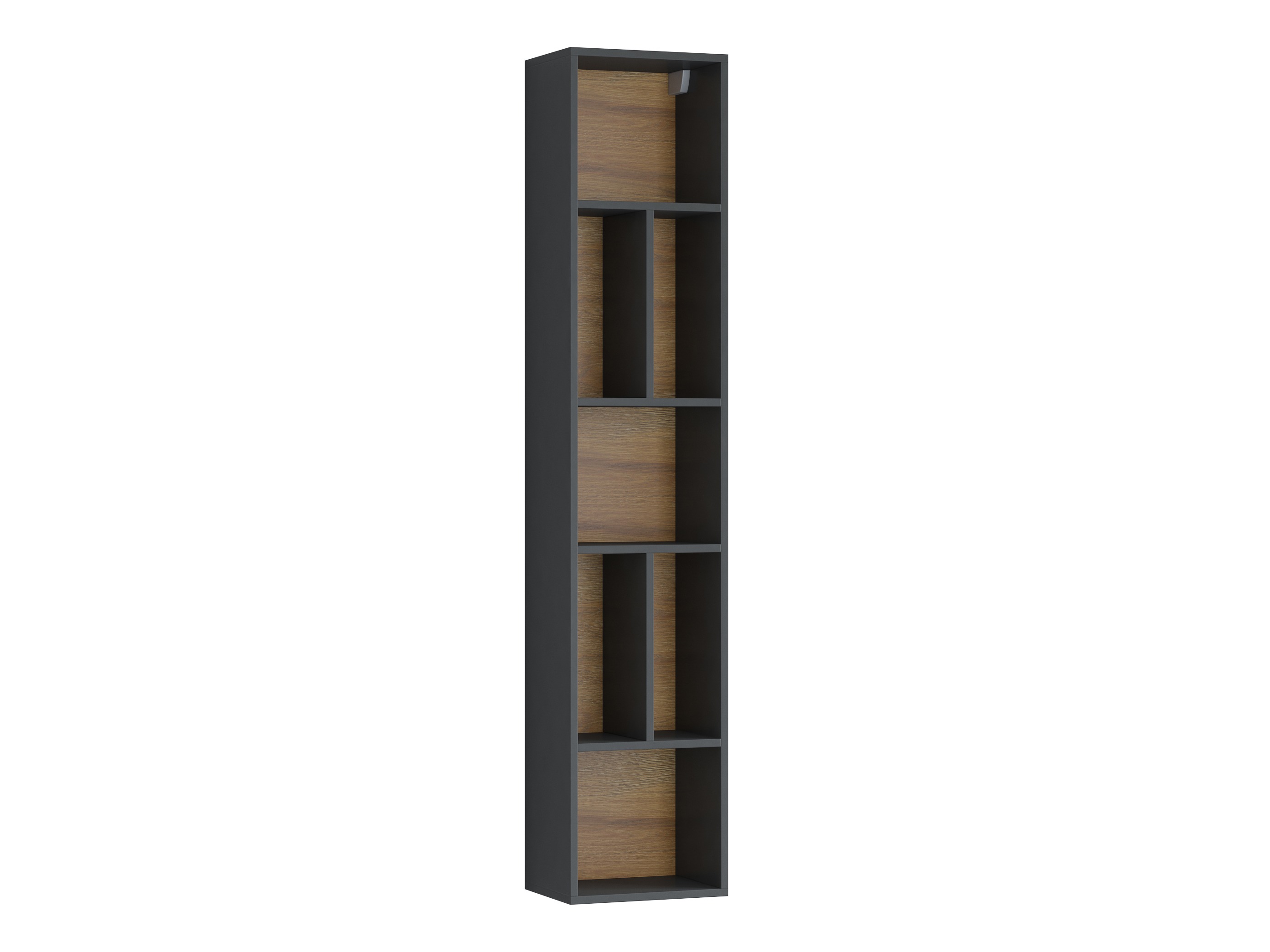Mensola Torsone 106 (Antracite + Gloss antracite + Nipote di quercia)