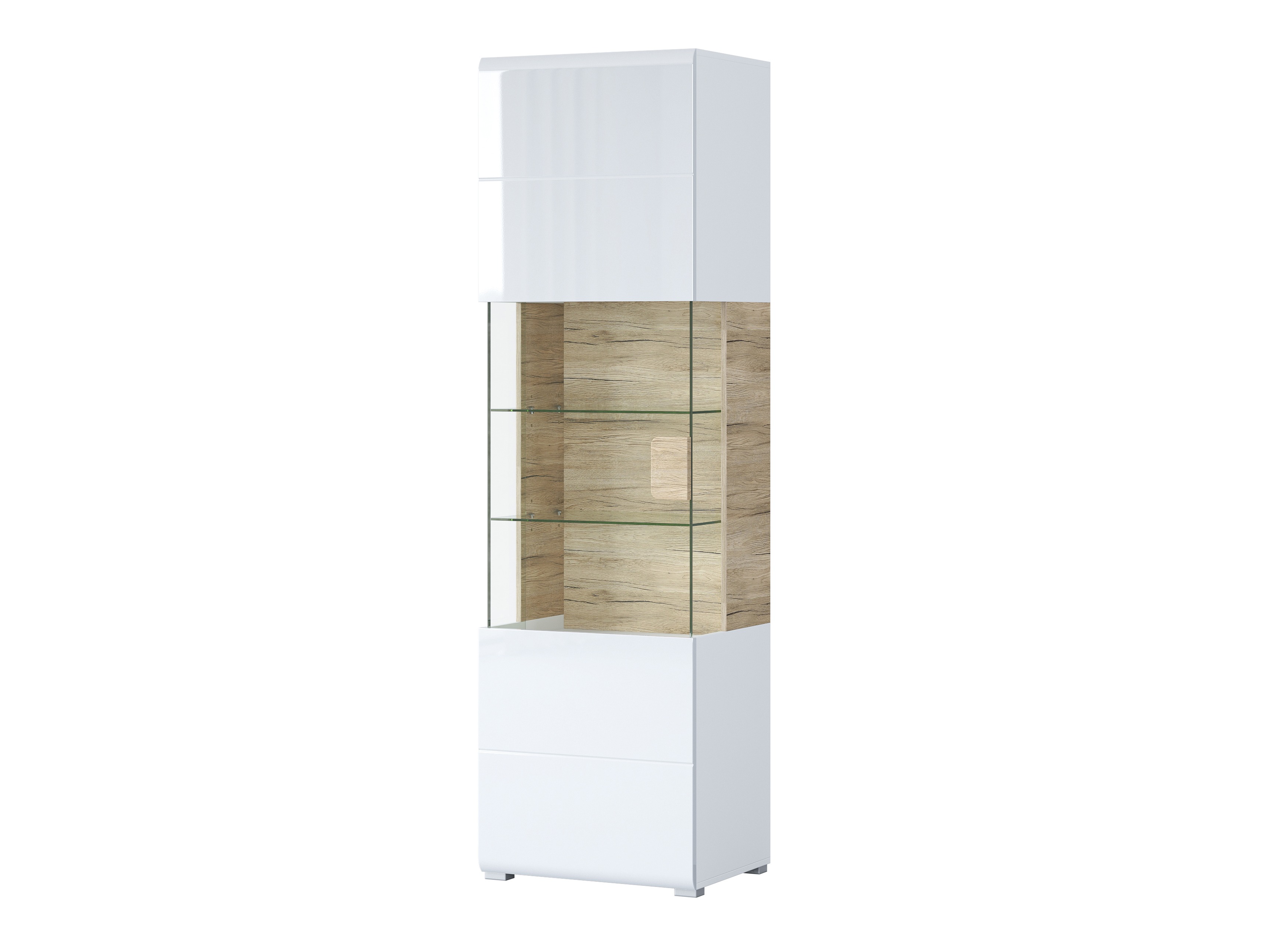 Scaffale Torsone 103 (Bianco + Bianco lucido + Quercia sanremo)