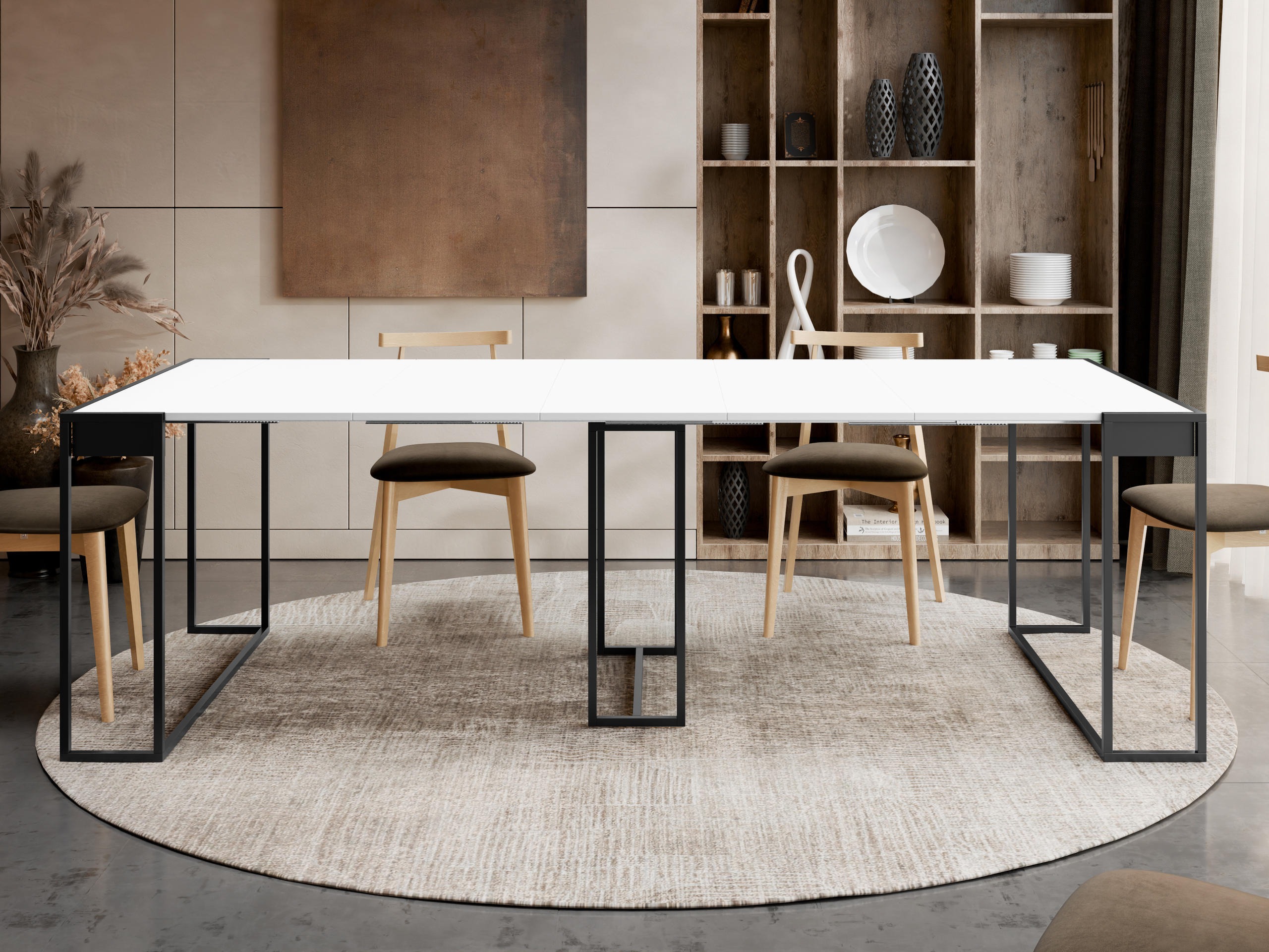 Tavolo pieghevole Oswego 180 (Bianco + Nero)