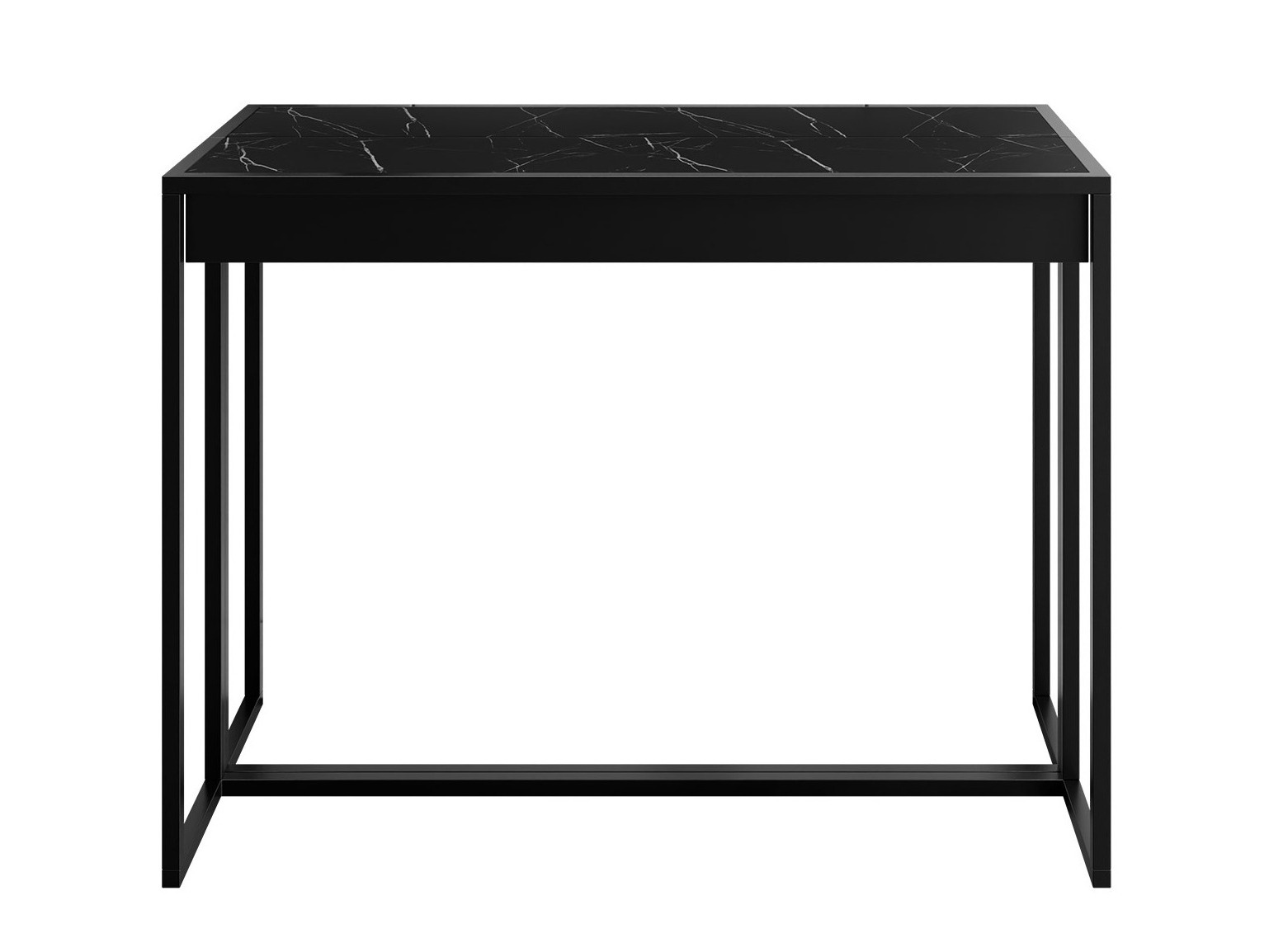 Tavolo pieghevole Oswego 180 (Nero + Marmo nero)