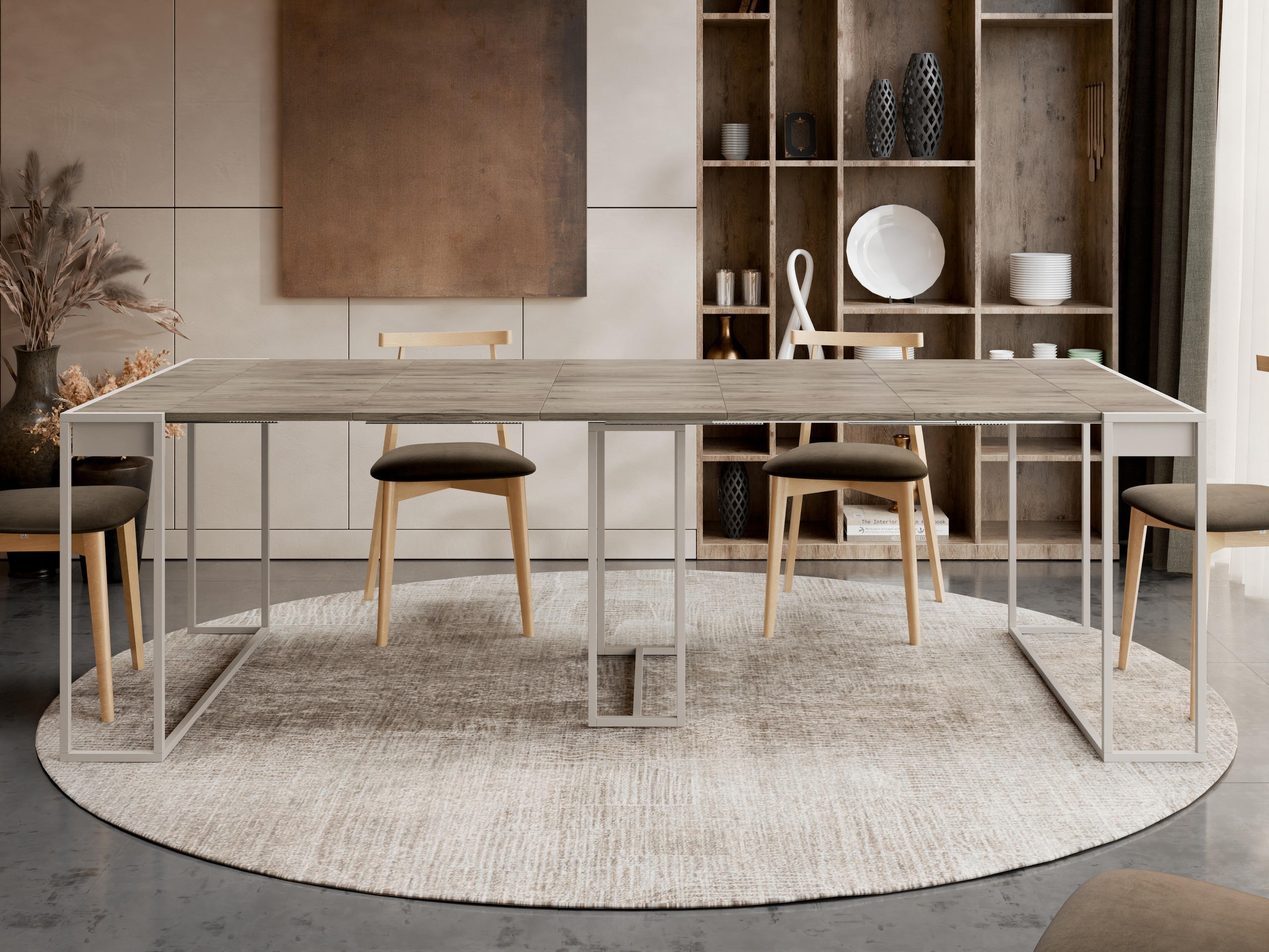 Tavolo pieghevole Oswego 180 (Rovere moro + Cachemire)