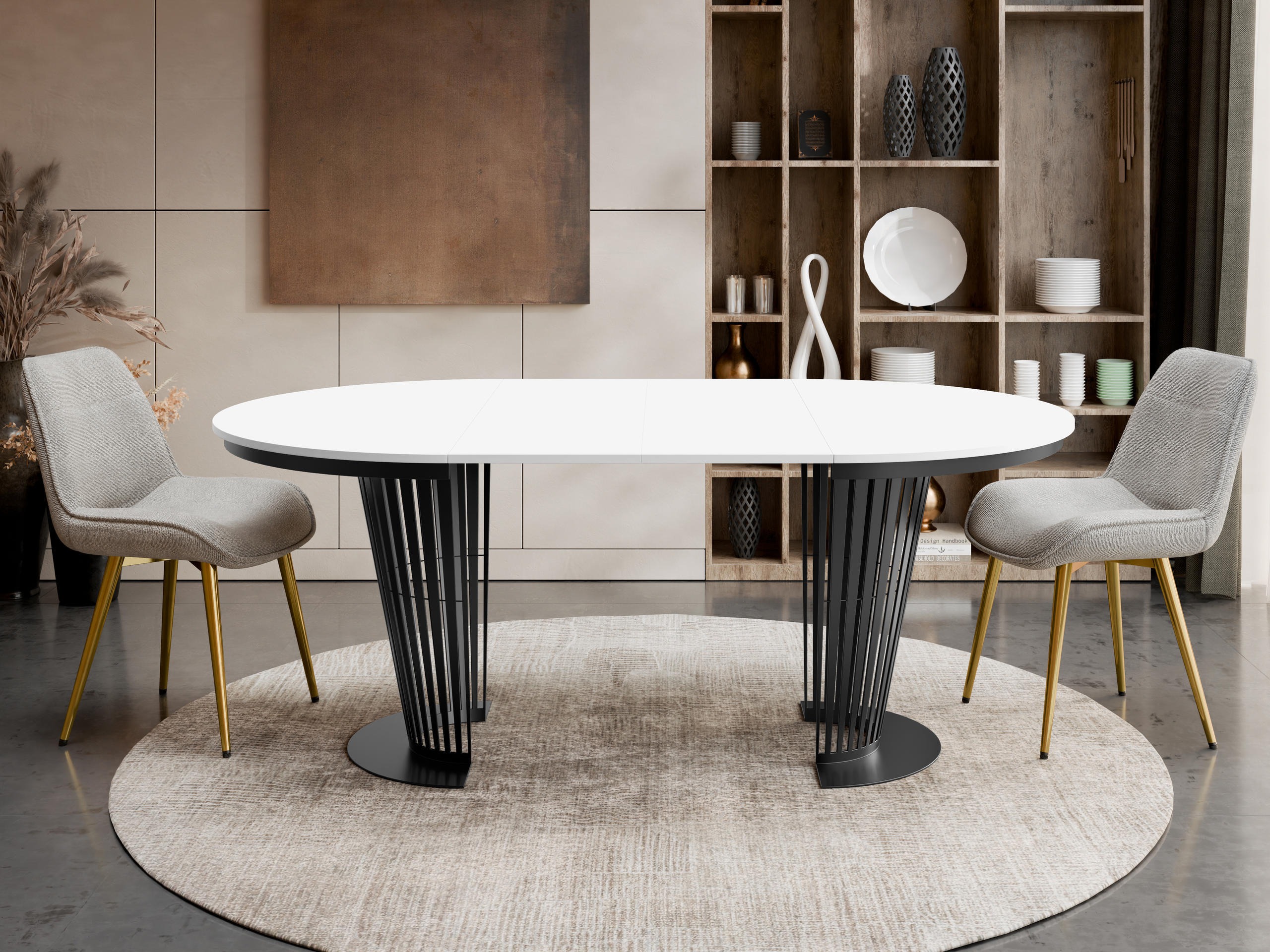 Tavolo Oswego 179 (Nero + Bianco)