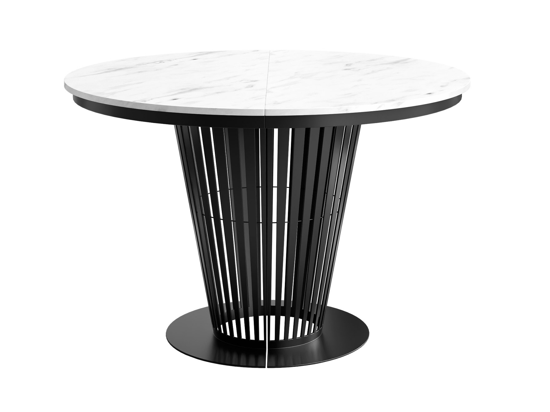 Tavolo Oswego 179 (Nero + Marmo bianco)