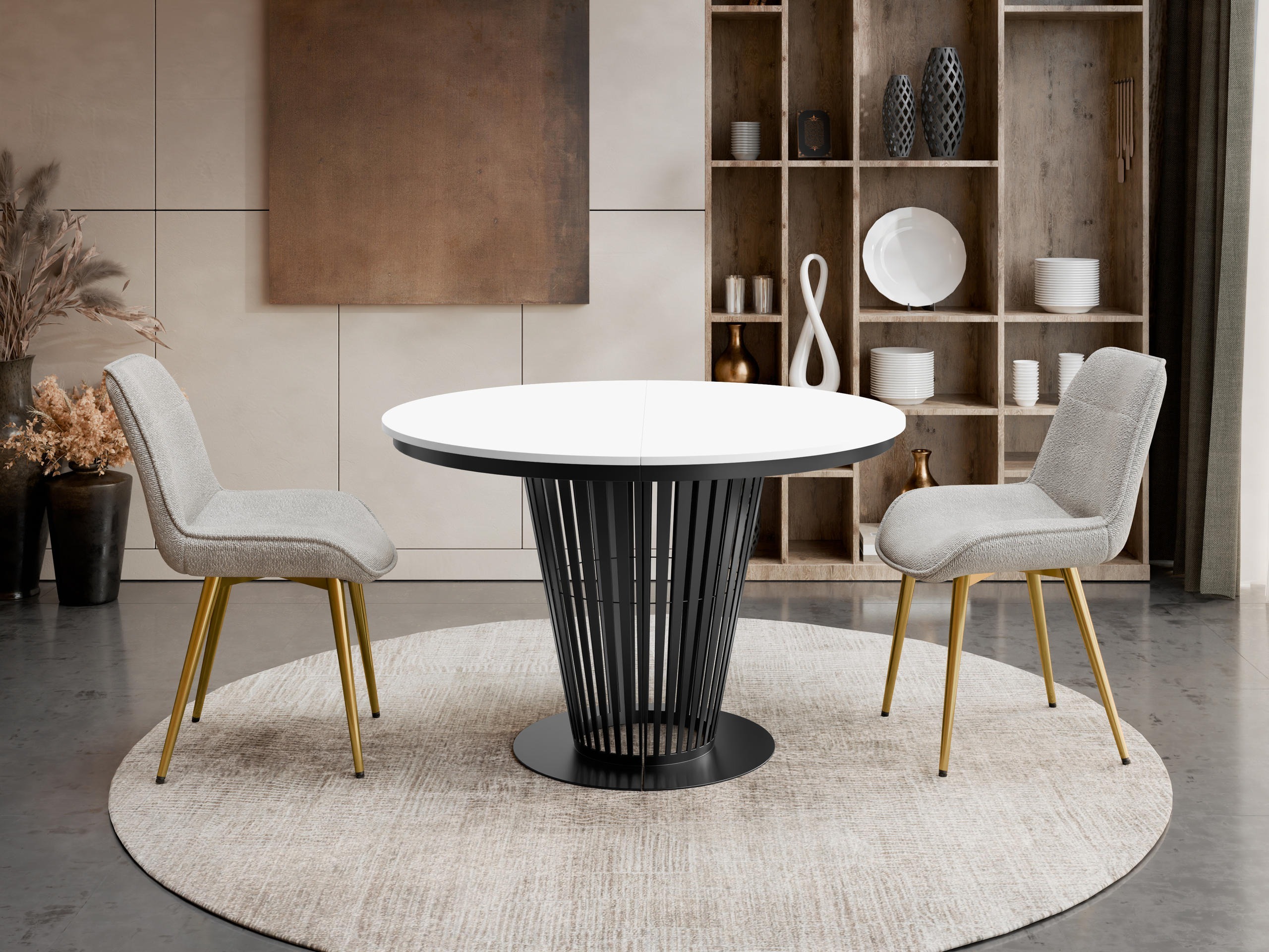 Tavolo Oswego 181 (Nero + Bianco)