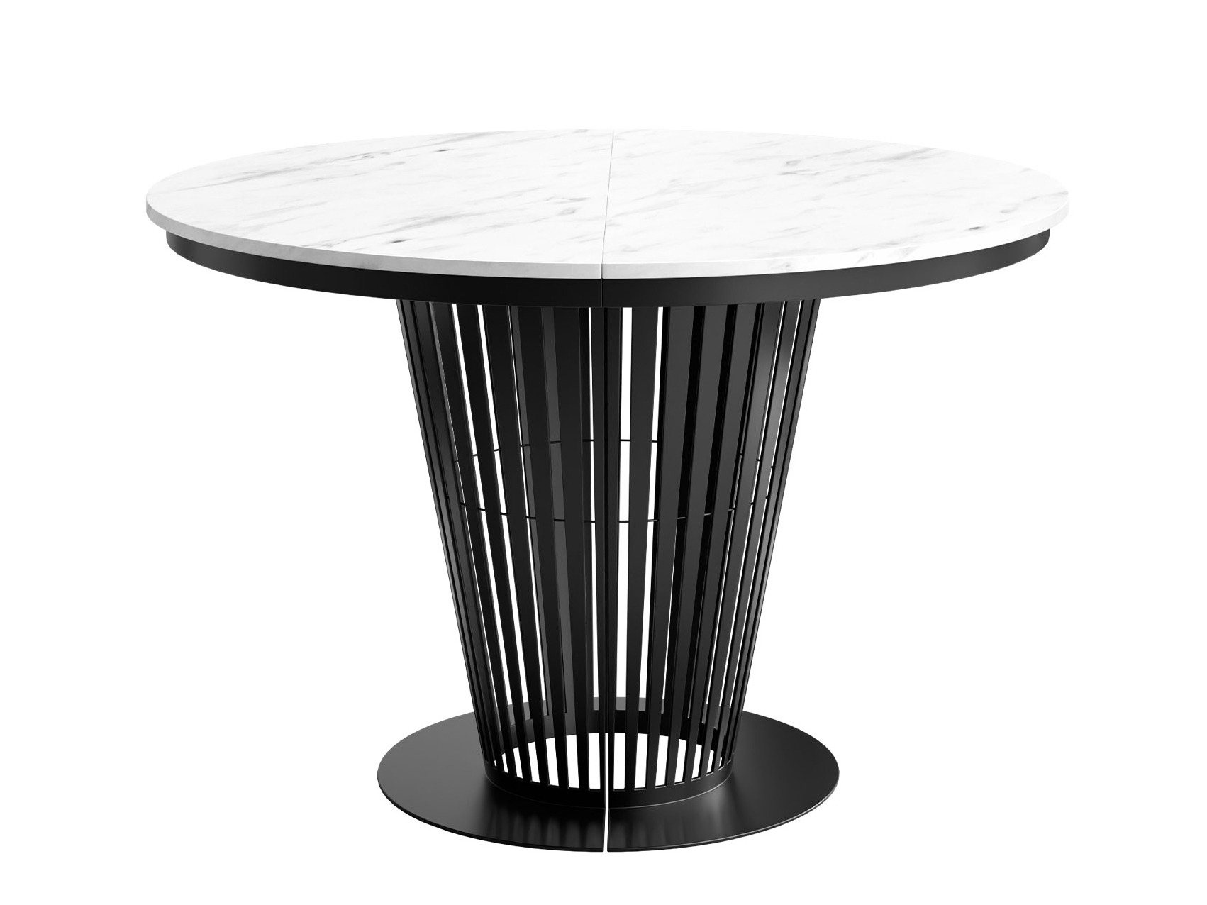 Tavolo Oswego 181 (Nero + Marmo bianco)