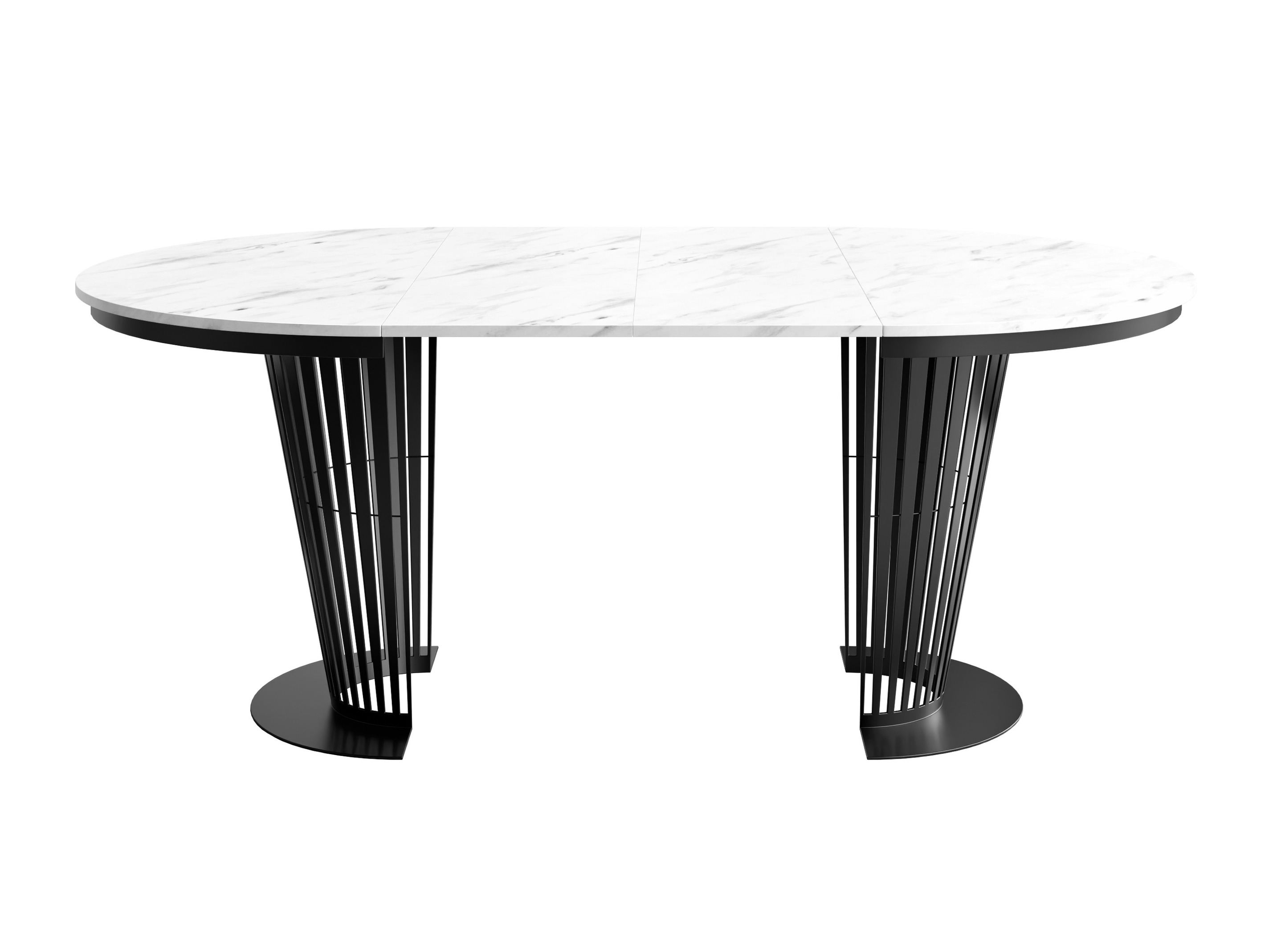 Tavolo Oswego 179 (Nero + Marmo bianco)