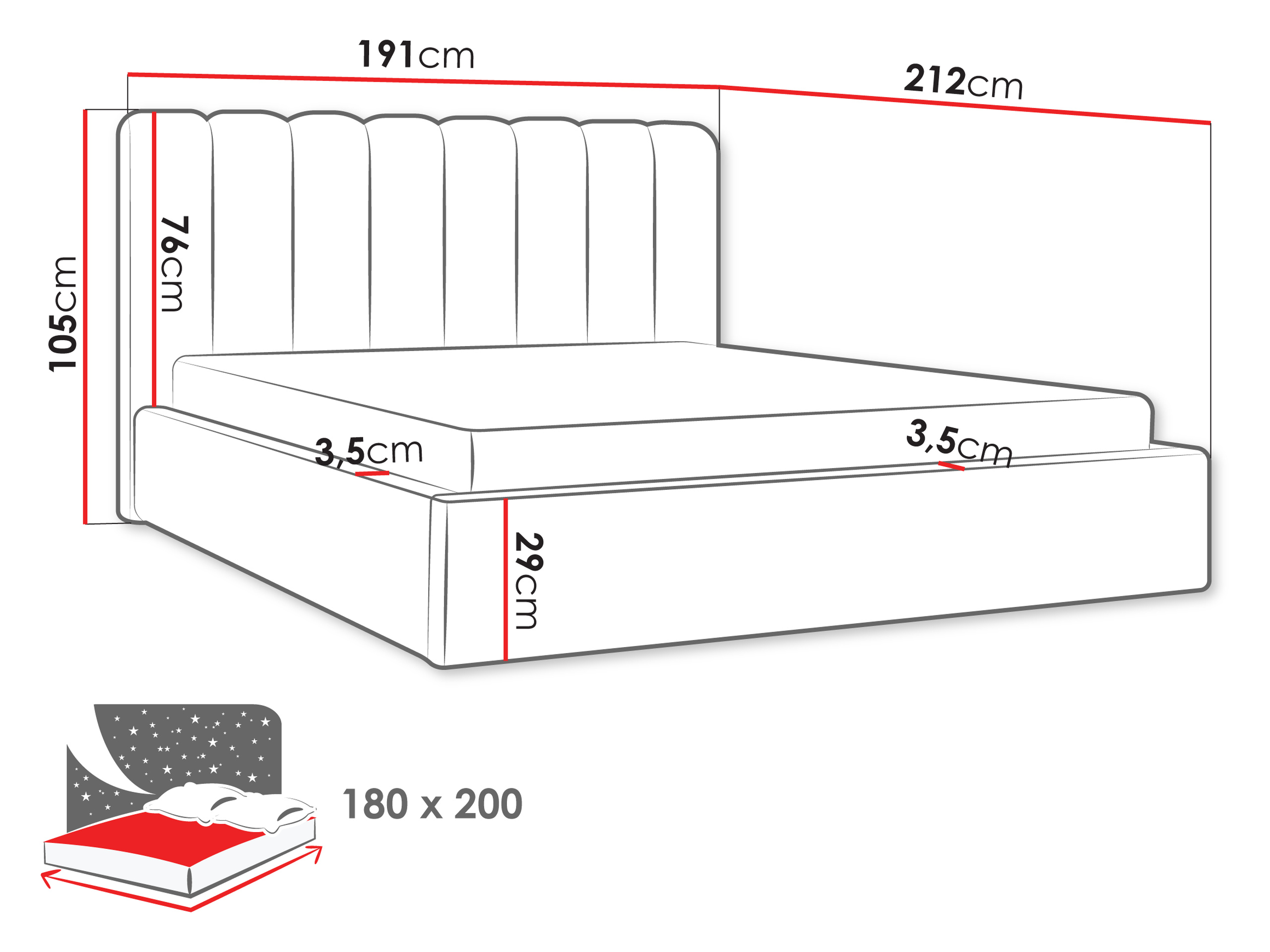 Letto ComfiDream Stylos (Margo 227.03)