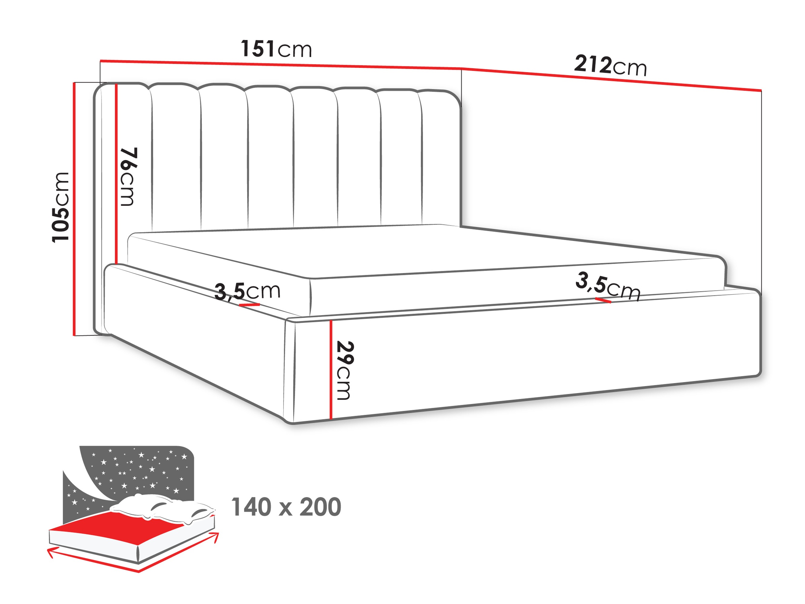 Letto ComfiDream Stylos (Margo 227.01)
