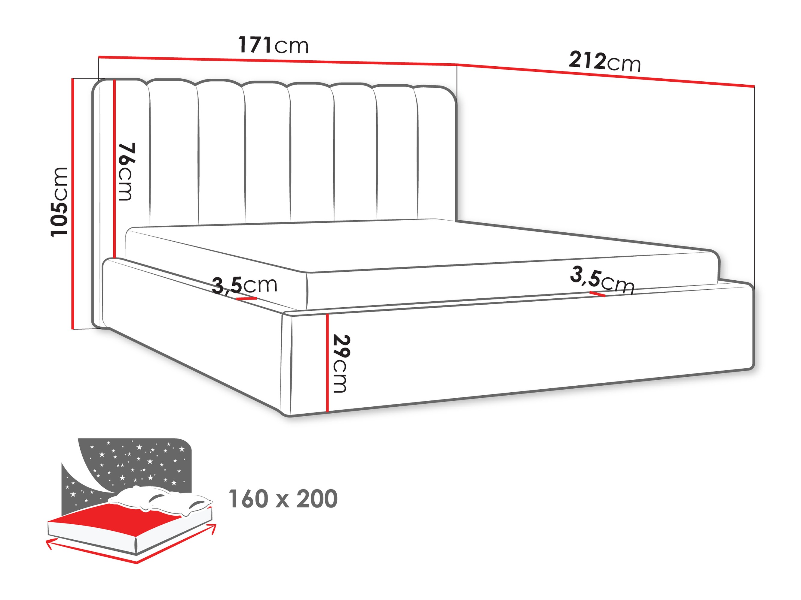 Letto ComfiDream Stylos (Margo 227.01)