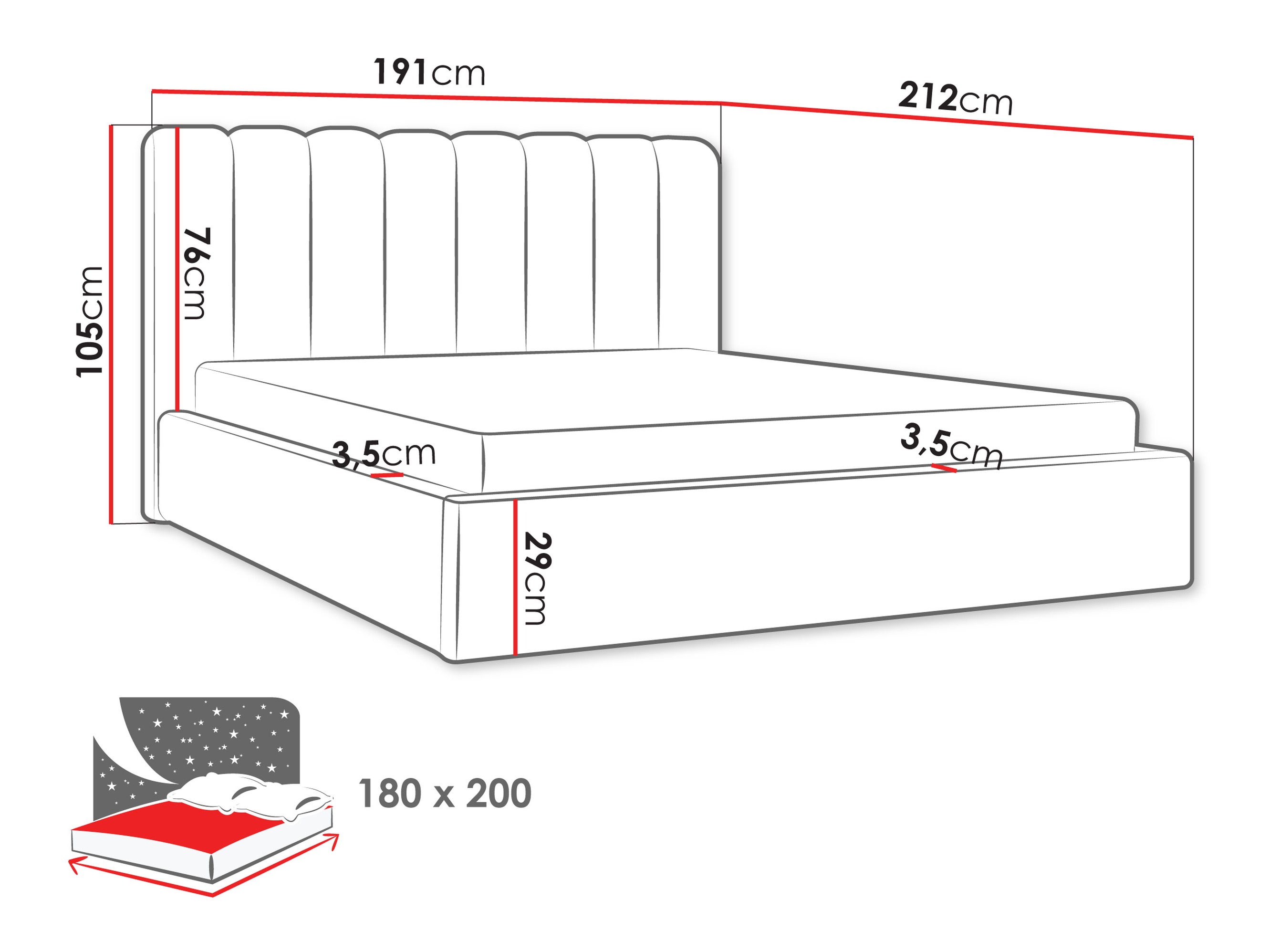 Letto ComfiDream Stylos (Margo 227.01)