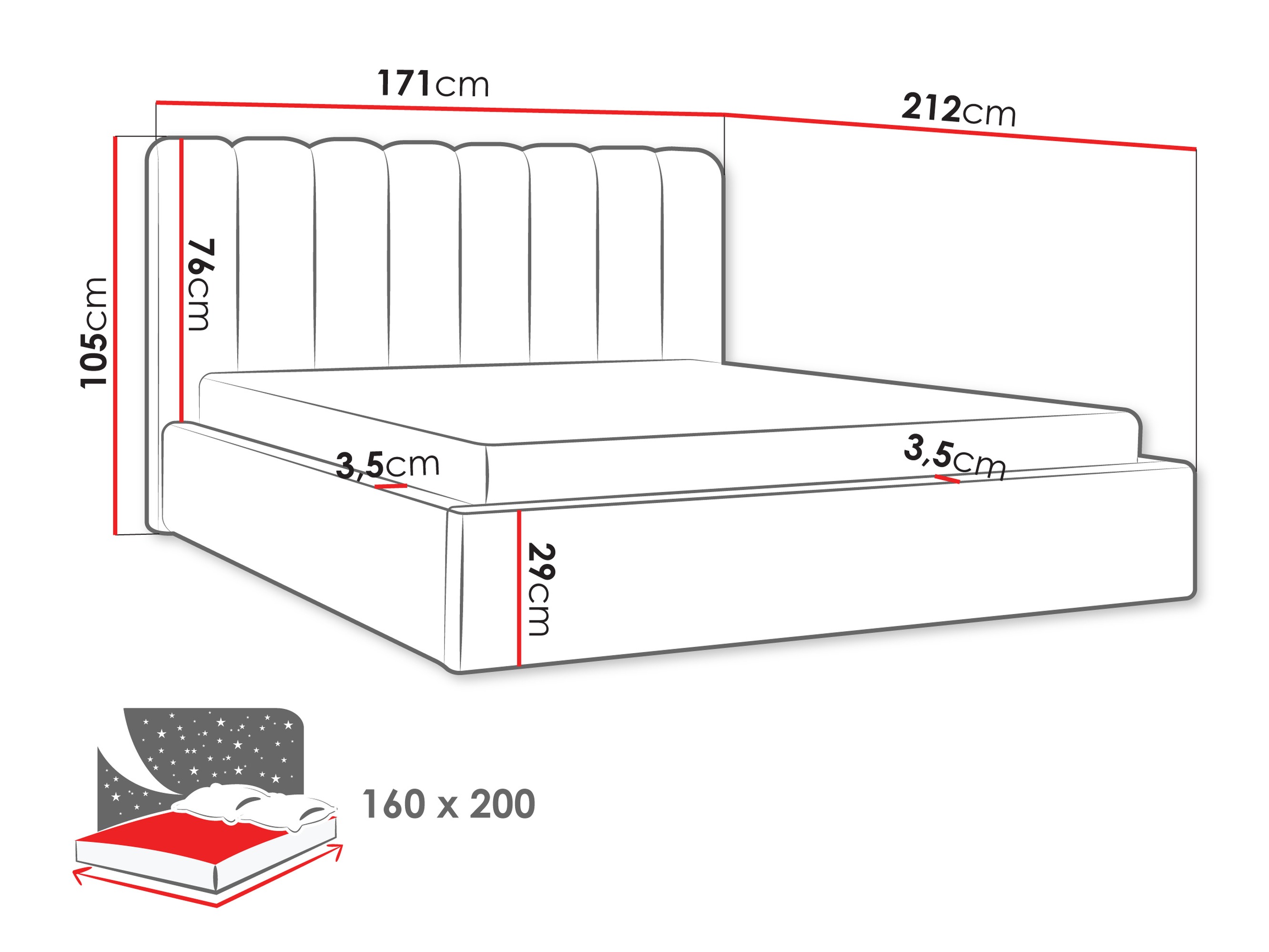 Letto ComfiDream Stylos (Margo 227.03)