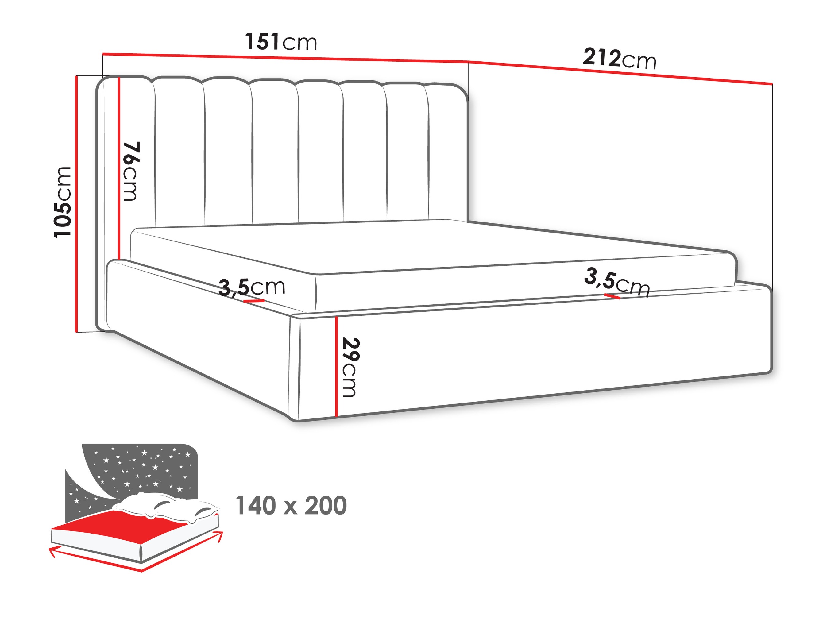 Letto ComfiDream Stylos (Margo 227.04)