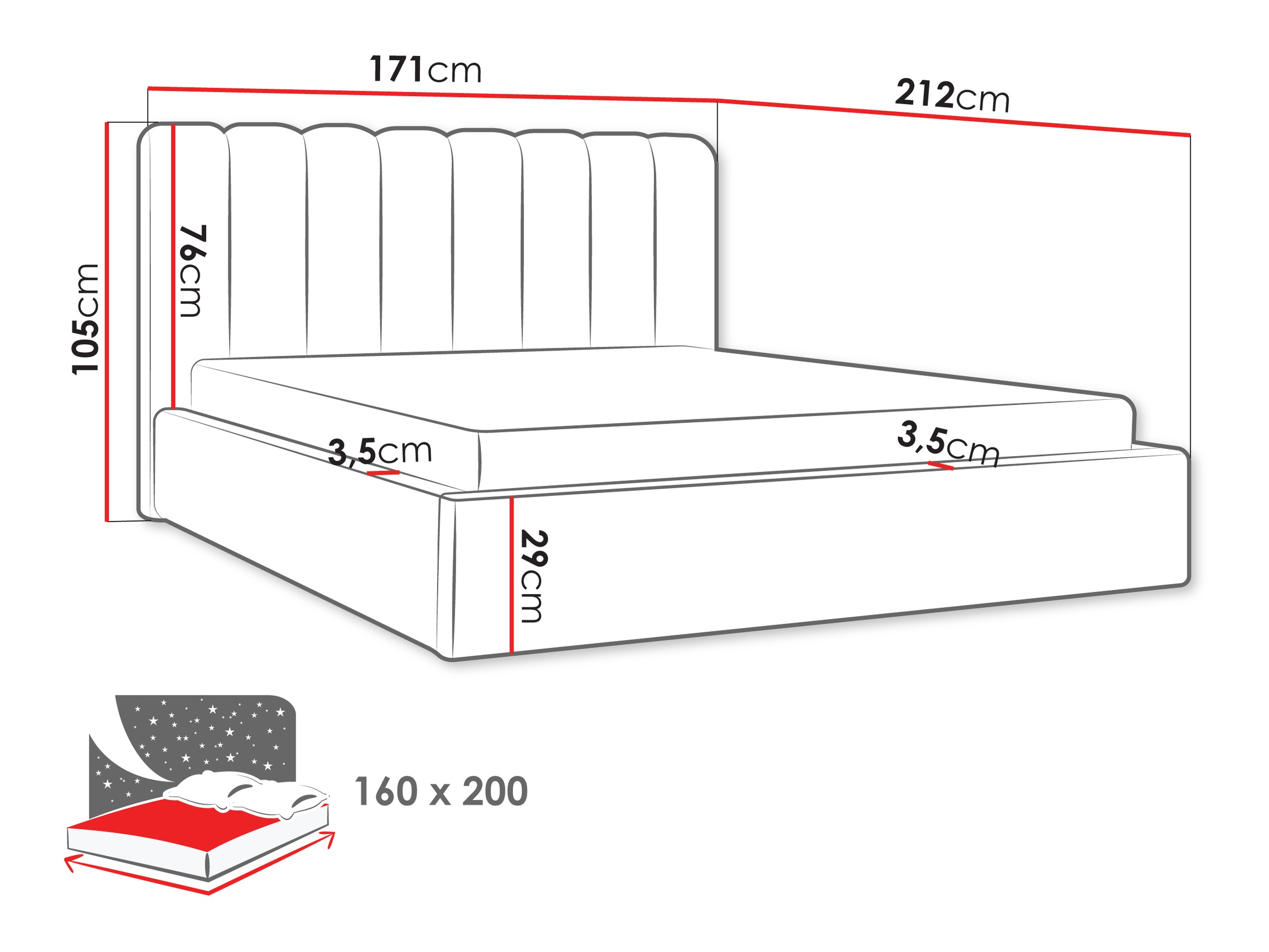 Letto ComfiDream Stylos (Margo 227.07)