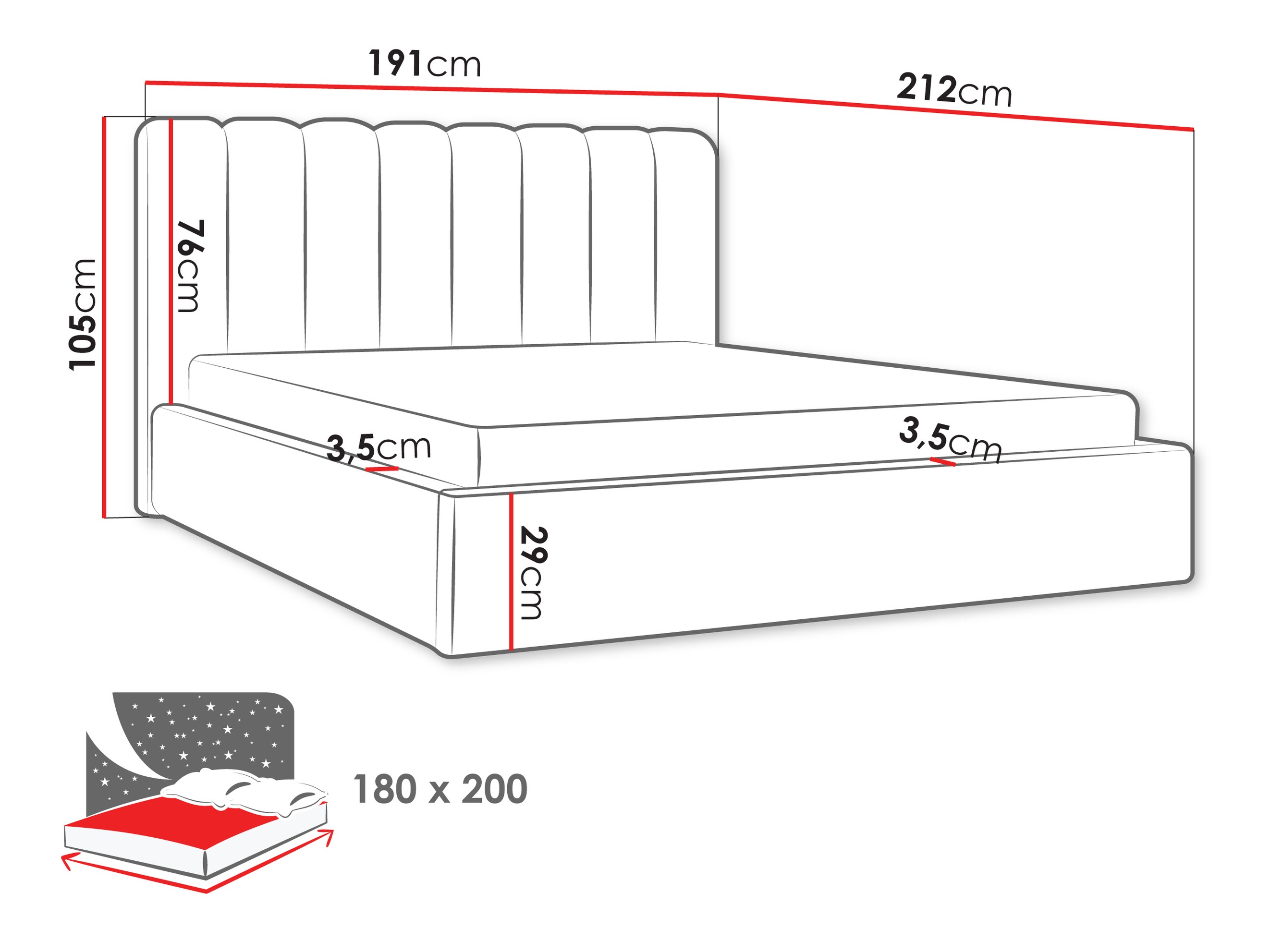 Letto ComfiDream Stylos (Margo 227.07)