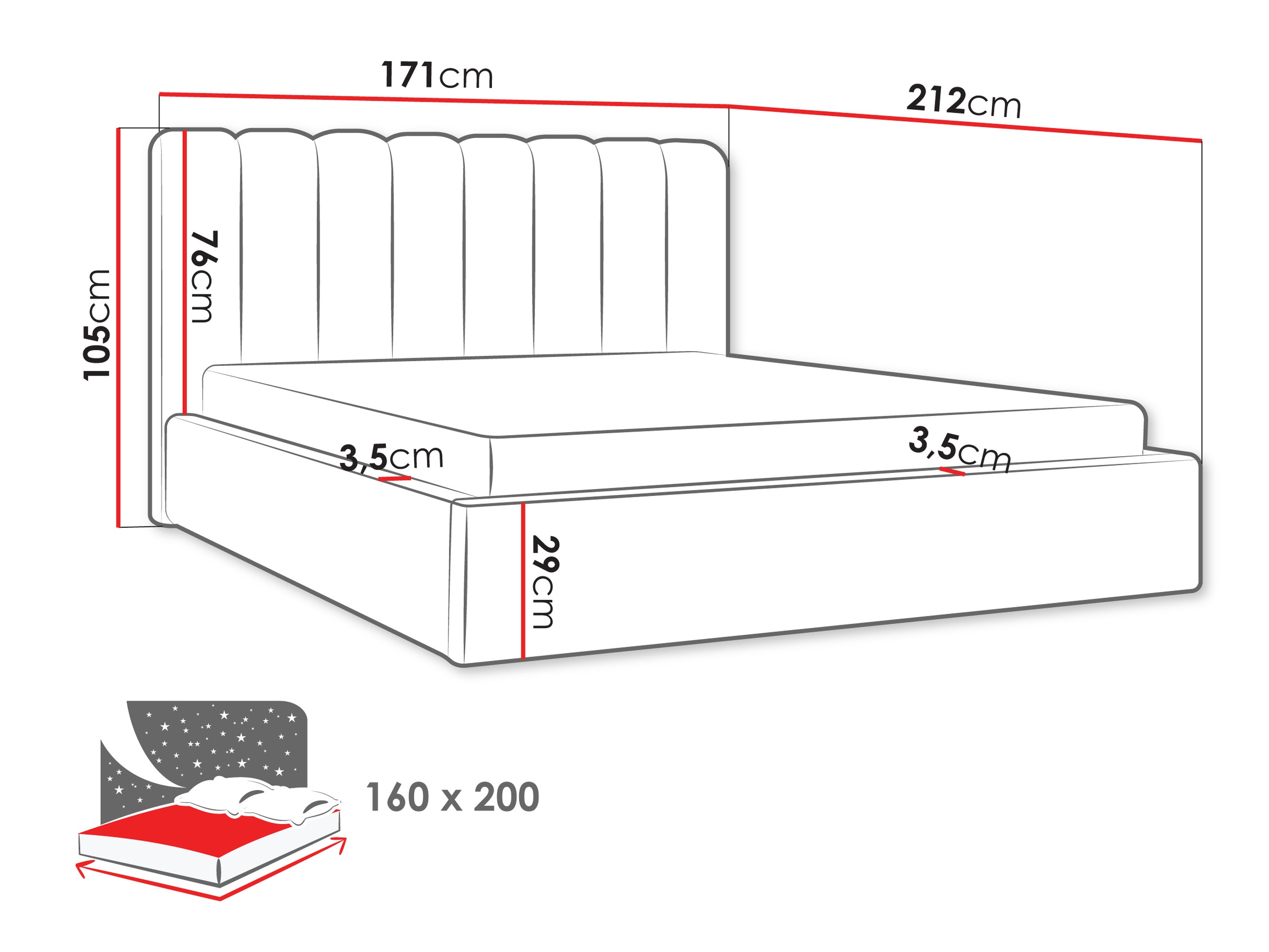 Letto ComfiDream Stylos (Margo 227.09)
