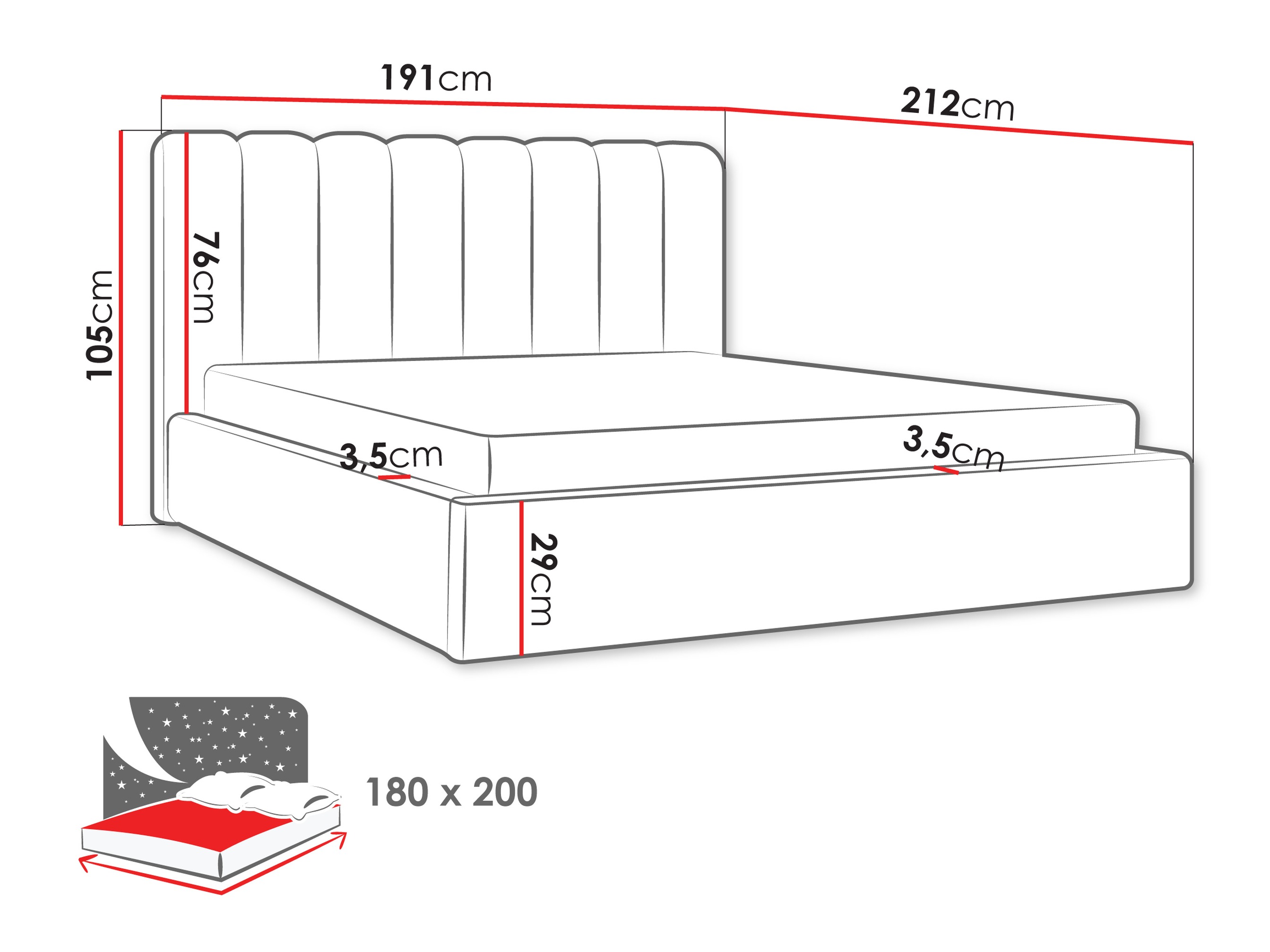 Letto ComfiDream Stylos (Margo 227.09)