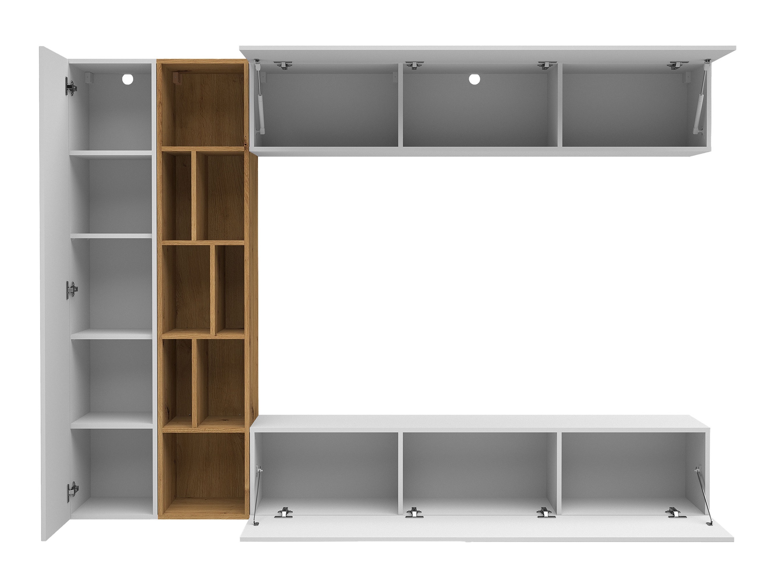 Parete attrezzata Comfivo Natura (Grigio + Rovere Artisan)