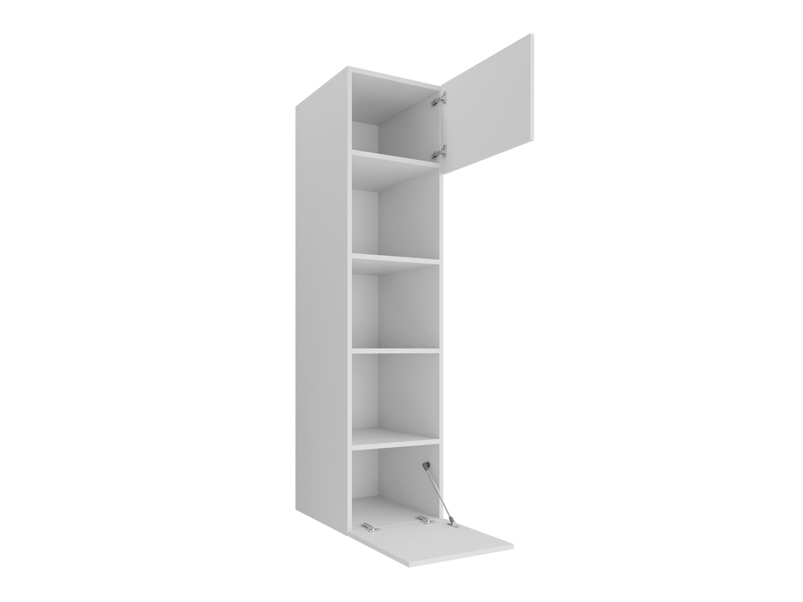 Parete attrezzata Comfivo Salix II (Bianco + Marmo bianco)