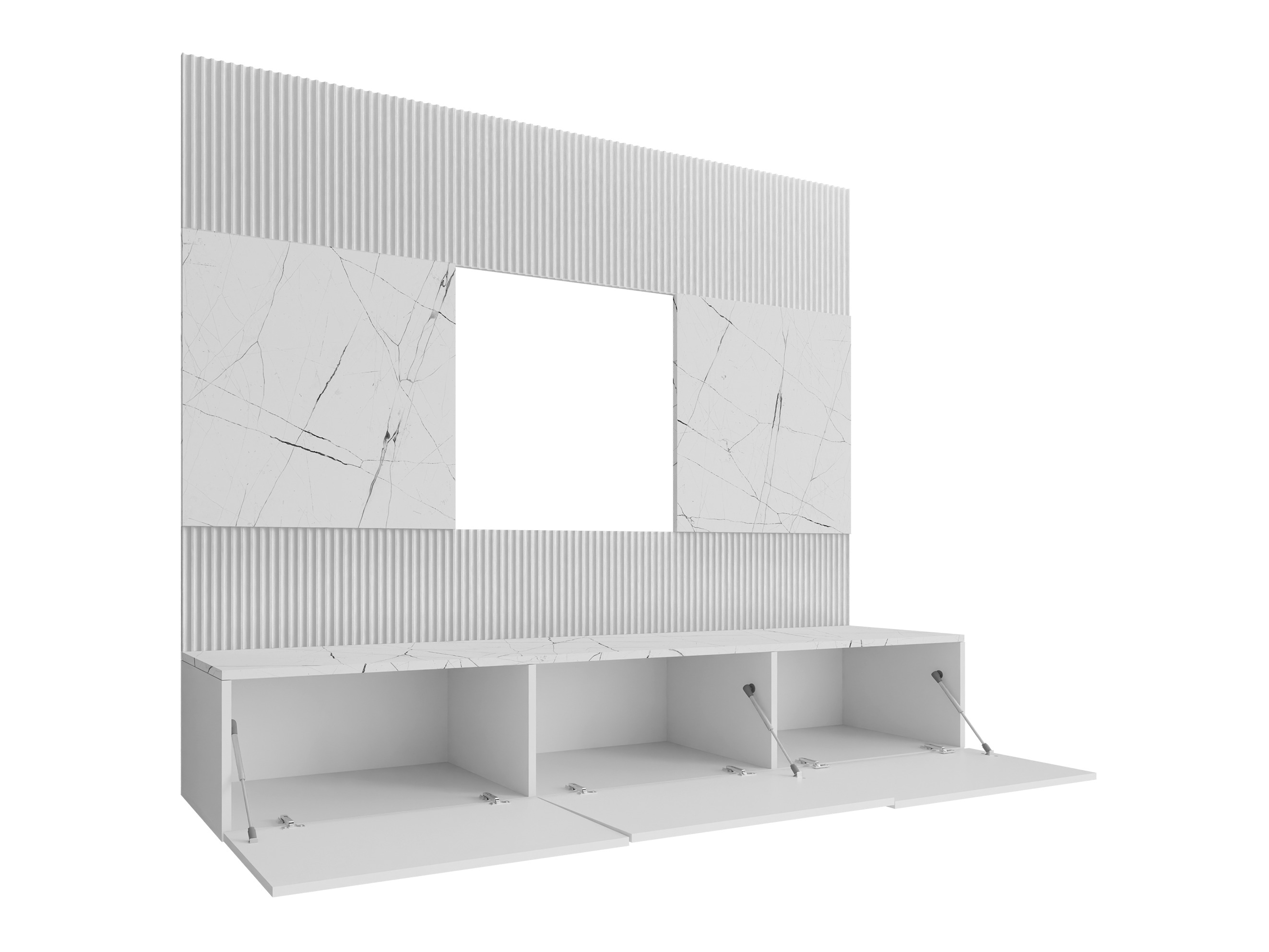Parete attrezzata Comfivo Salix (Noce + Chiara Travertine)
