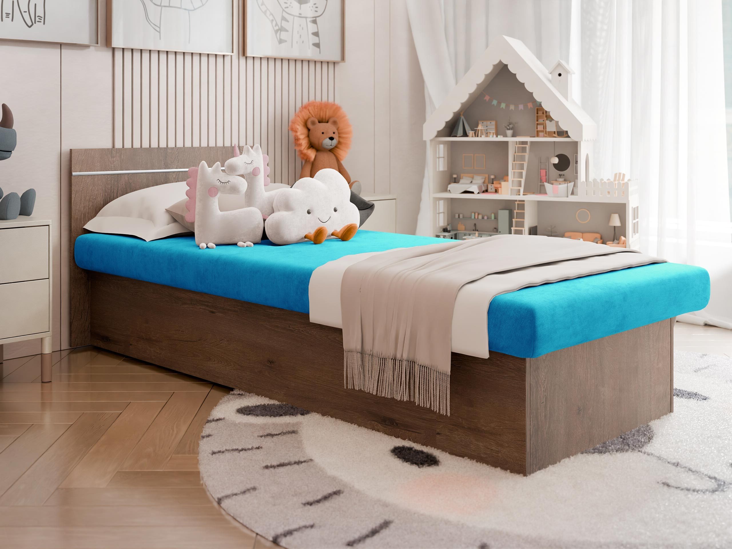 Letto Dover 101 (Cenere scuro)