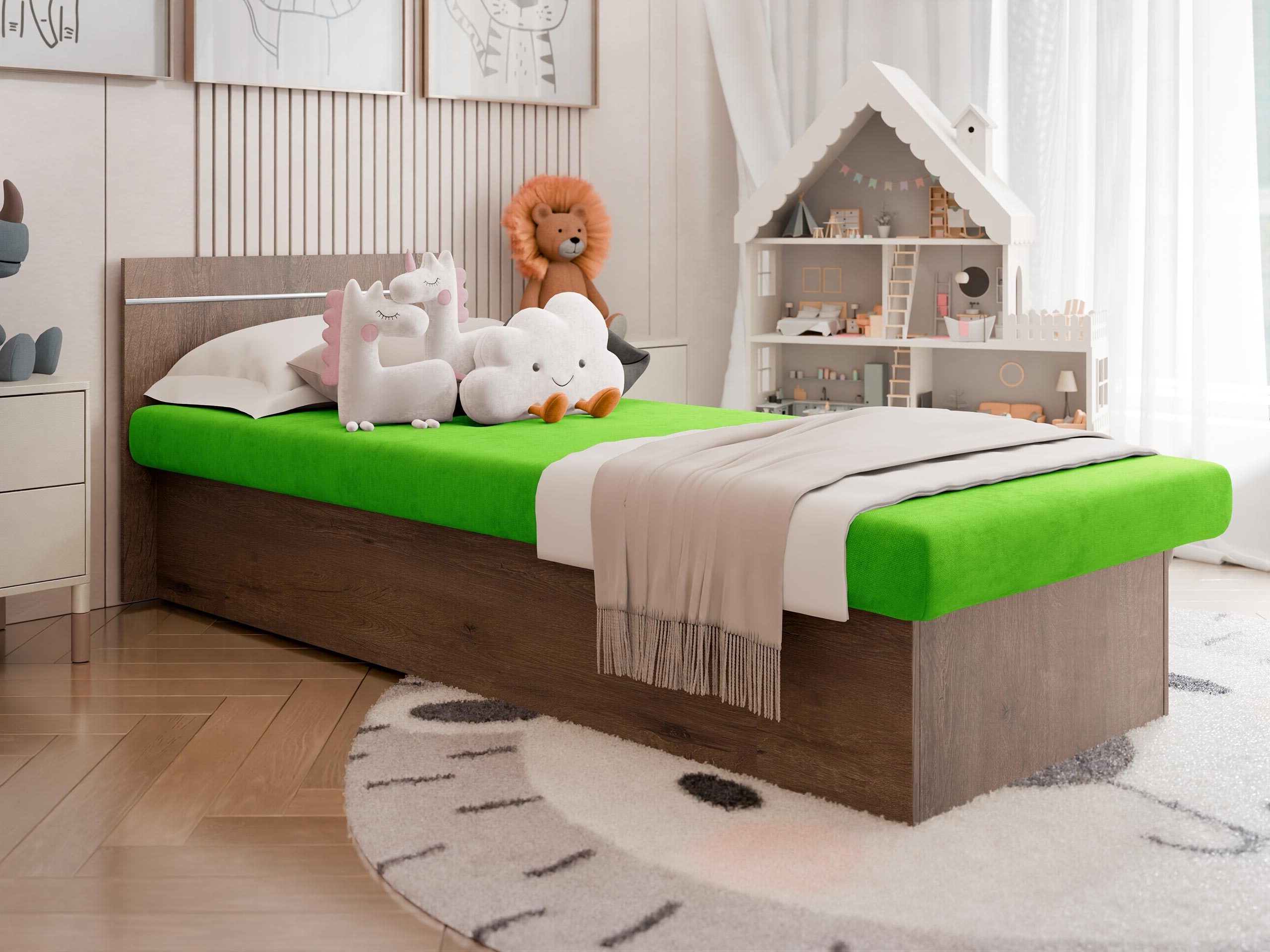 Letto Dover 101 (Cenere scuro)