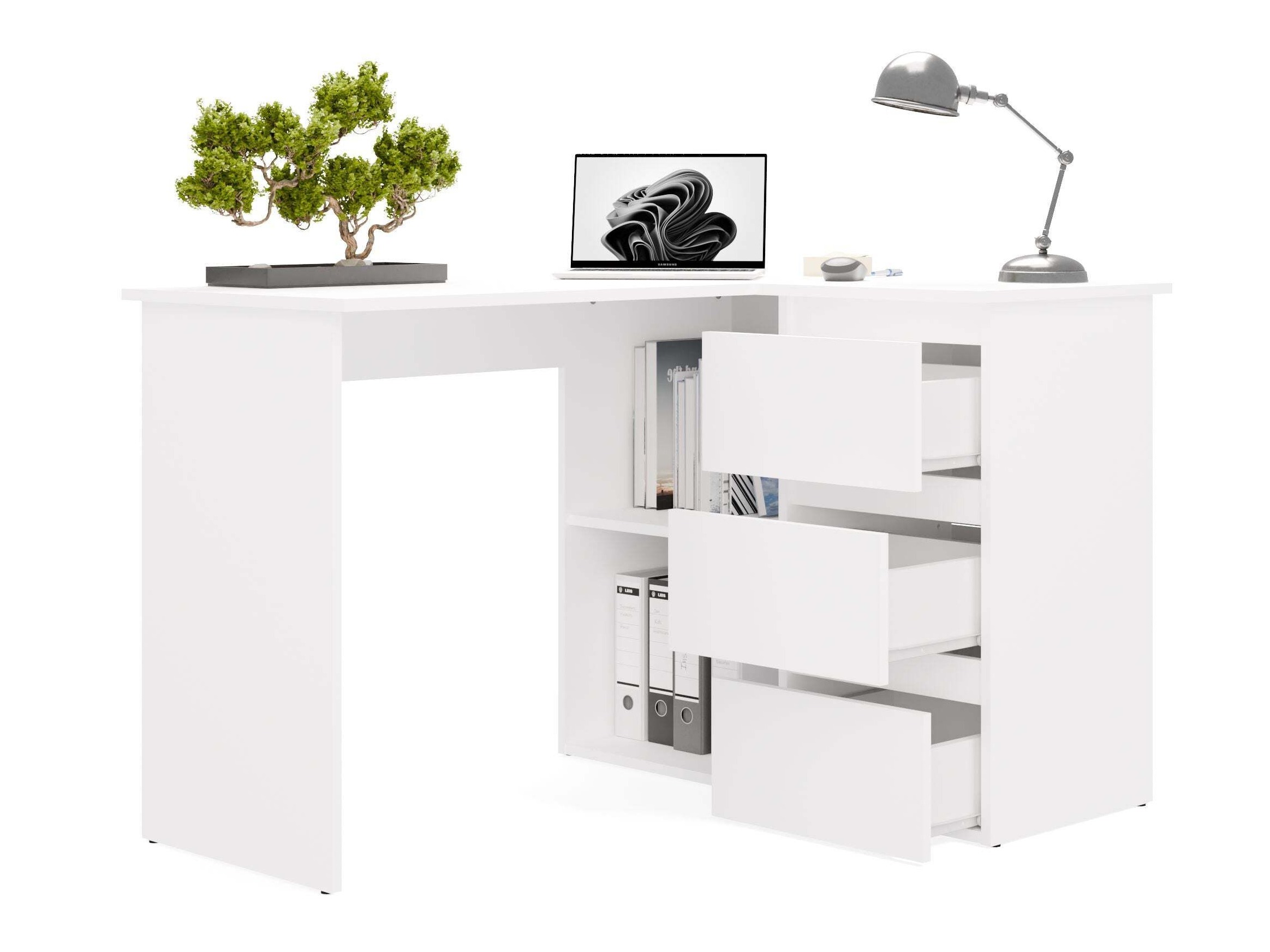 Scrivanie angolare Mandeville 365 (Bianco)