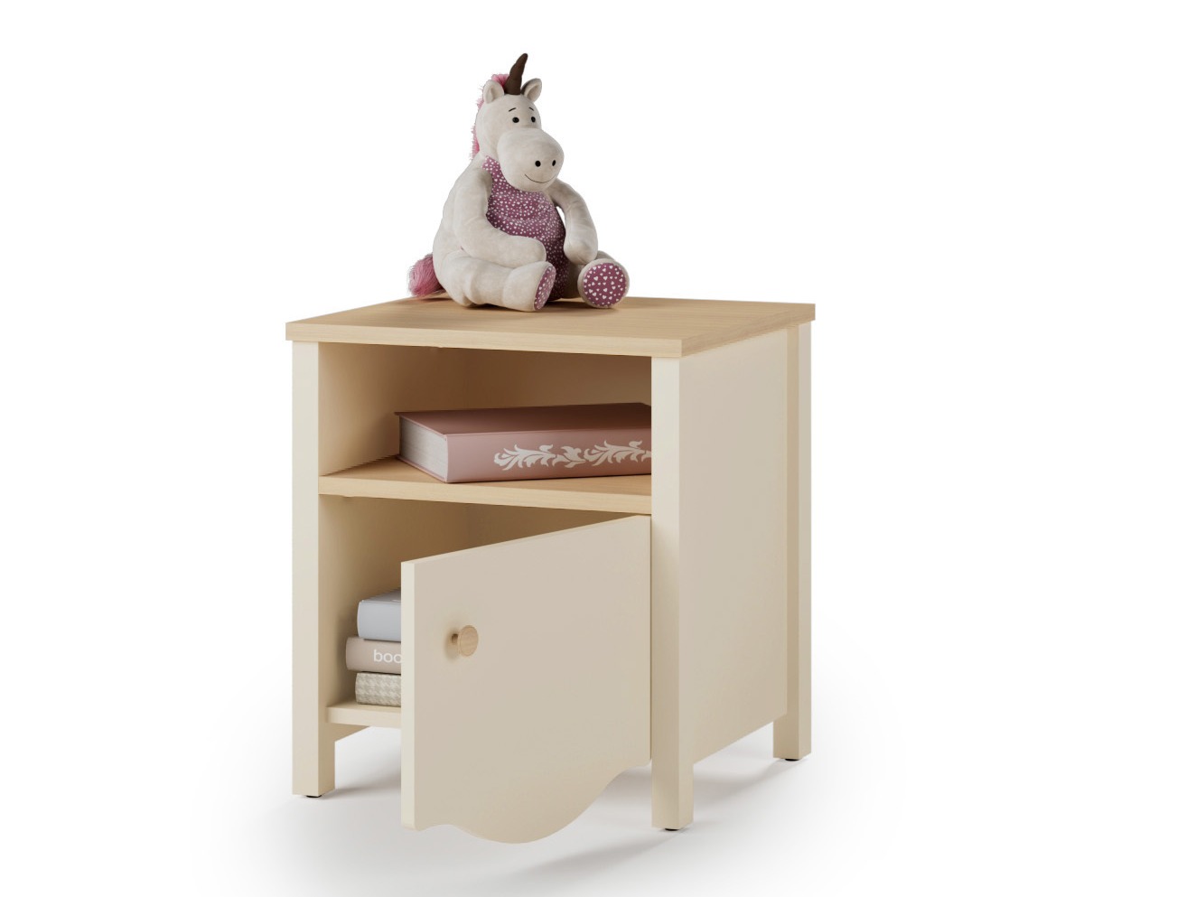 Comodino Velferi 117 (Beige + Quercia)