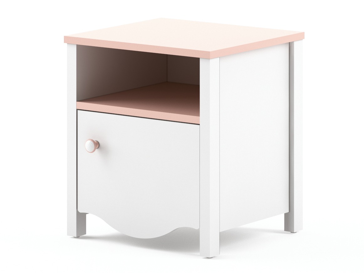 Comodino Velferi 117 (Bianco + Fucsia)