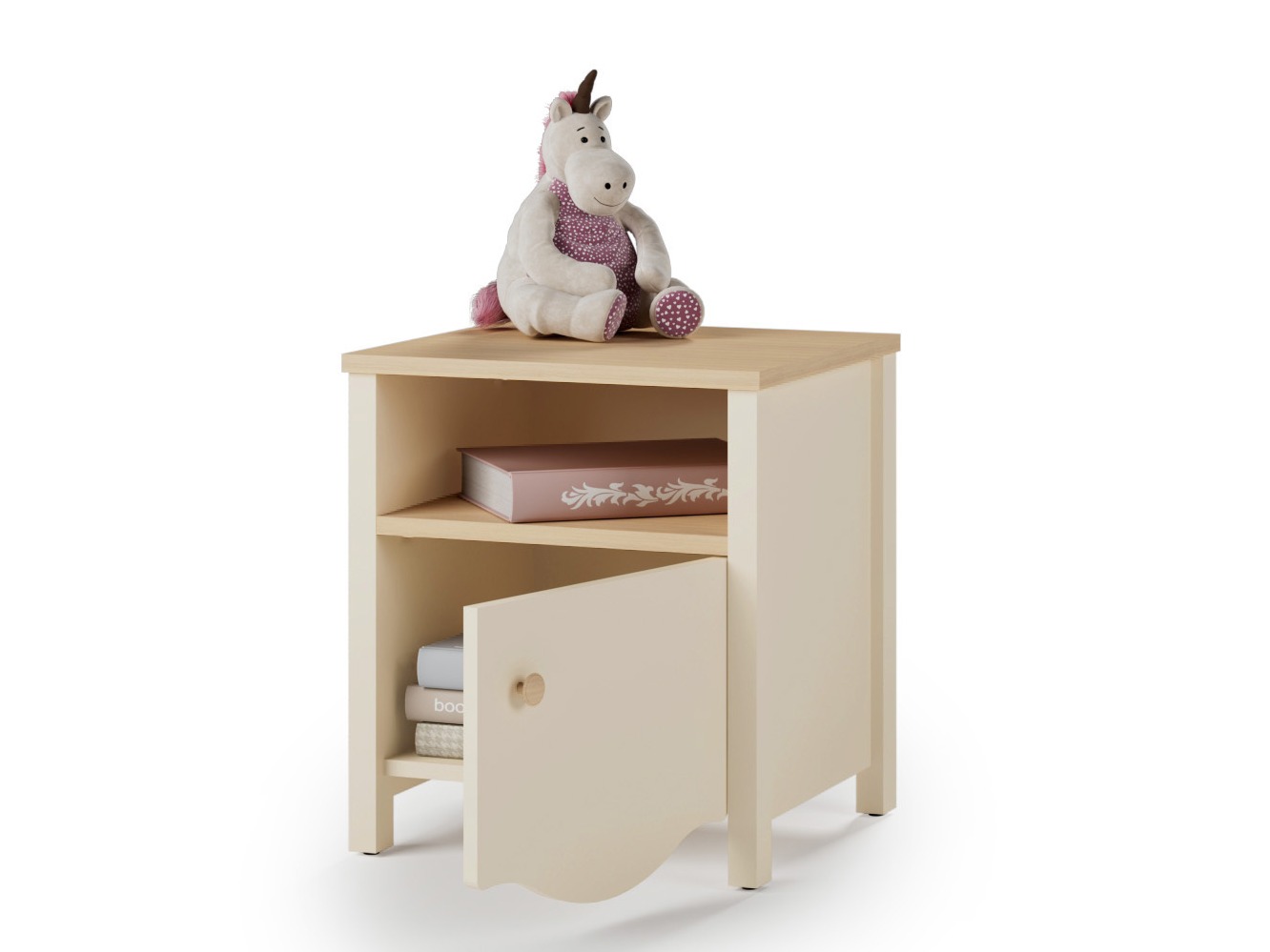 Comodino Velferi 117 (Bianco + Fucsia)