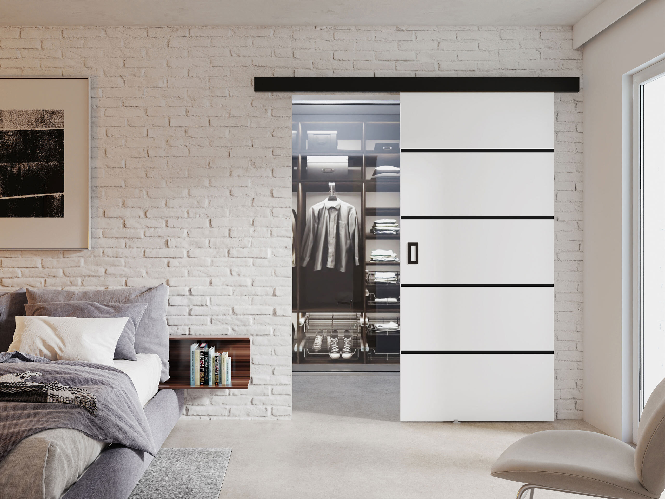 Porte scorrevoli Dover 172 (Bianco)
