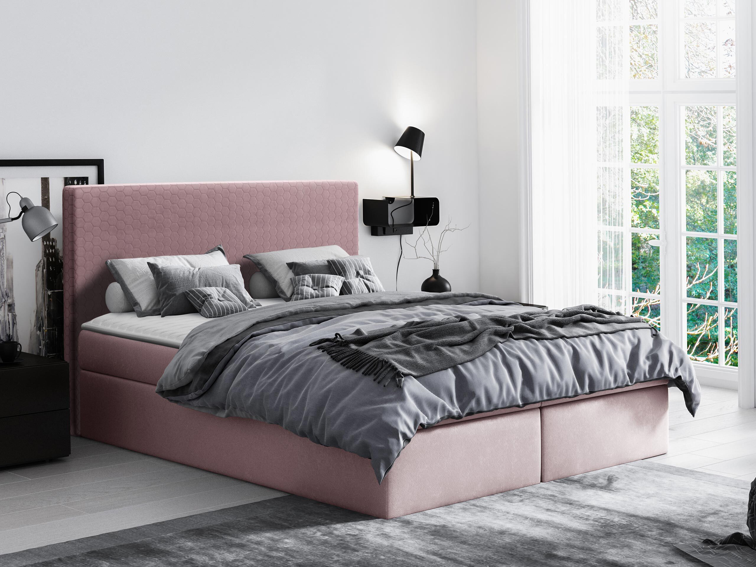 Letto continentale Nix (Velluto 14)