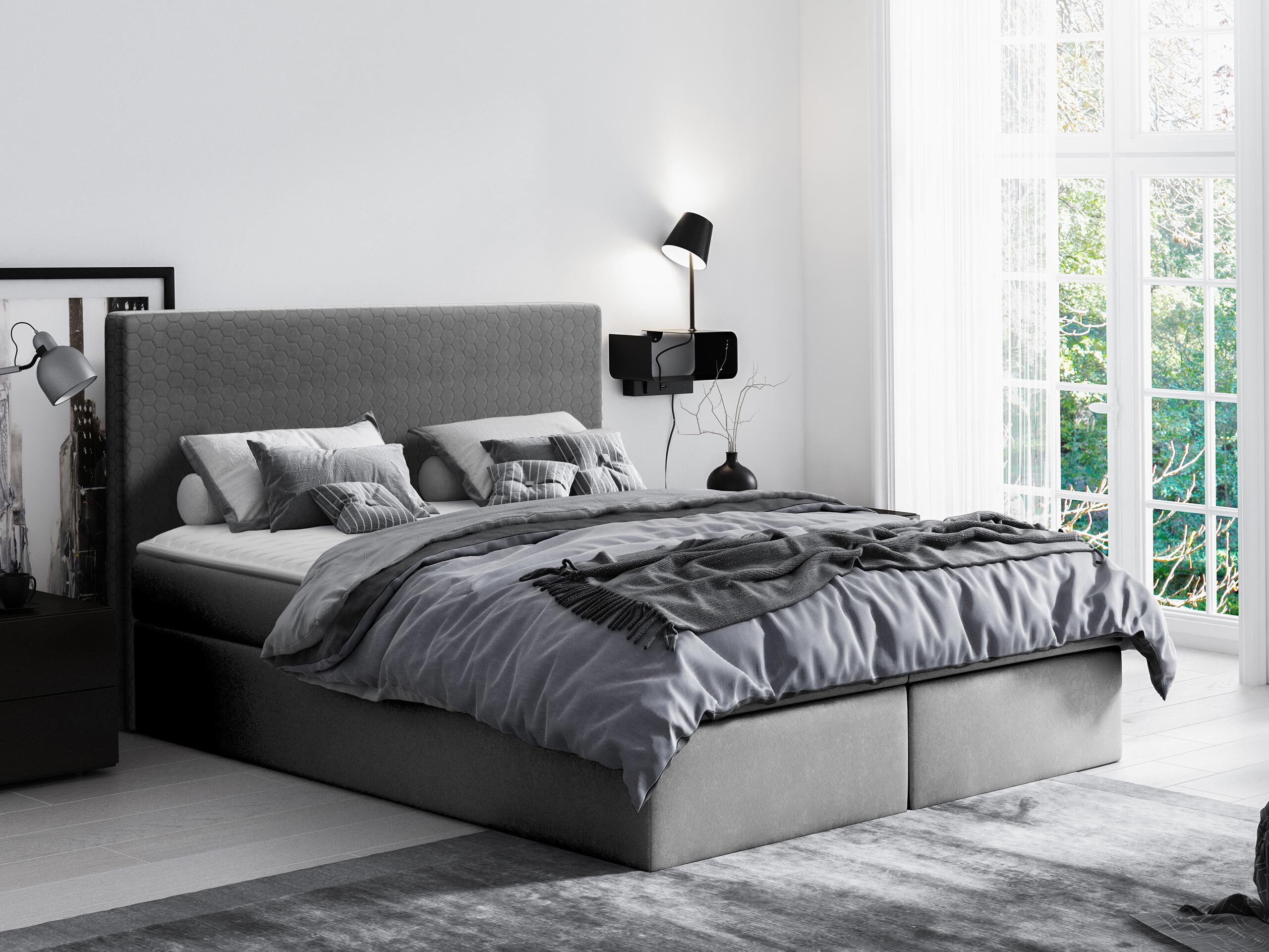 Letto continentale Nix (Velluto 16)