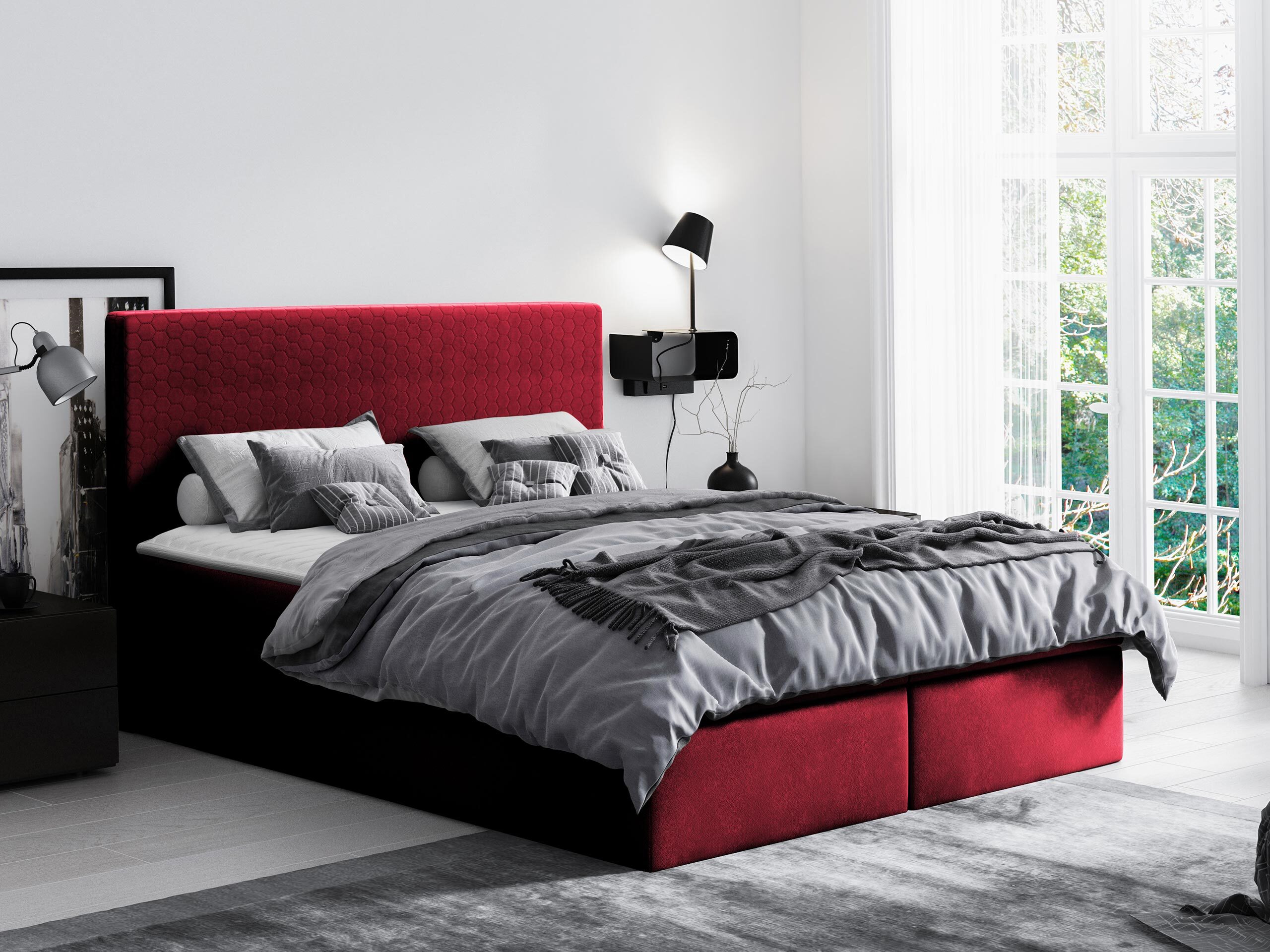 Letto continentale Nix (Velluto 7)