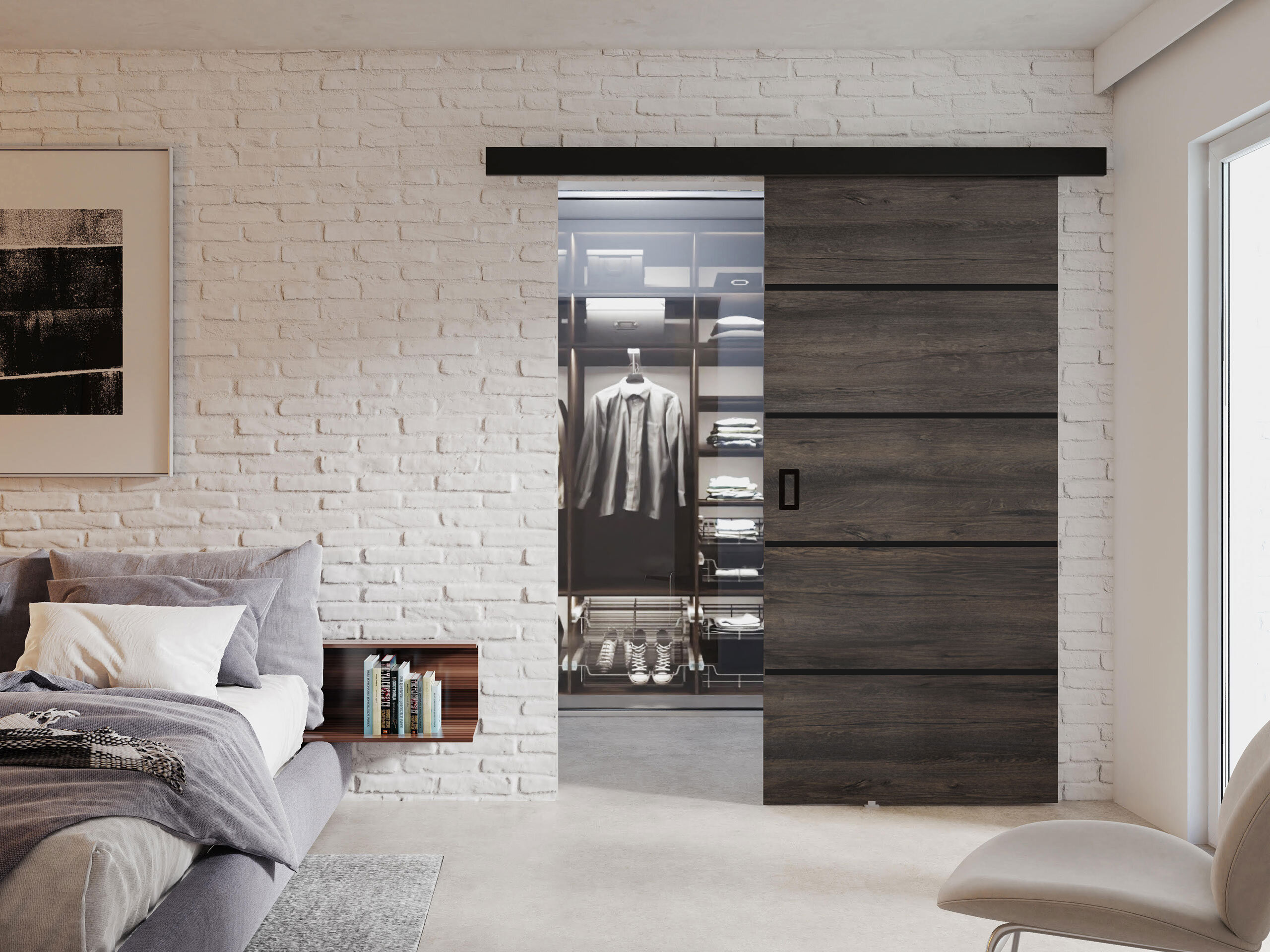Porte scorrevoli Dover 173 (Cenere scuro)