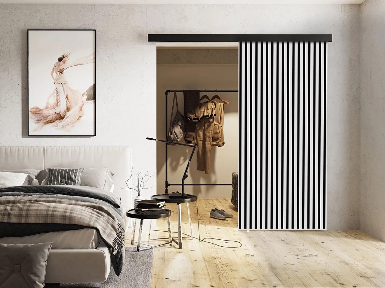 Porte scorrevoli Dover 203 (Bianco + Nero)