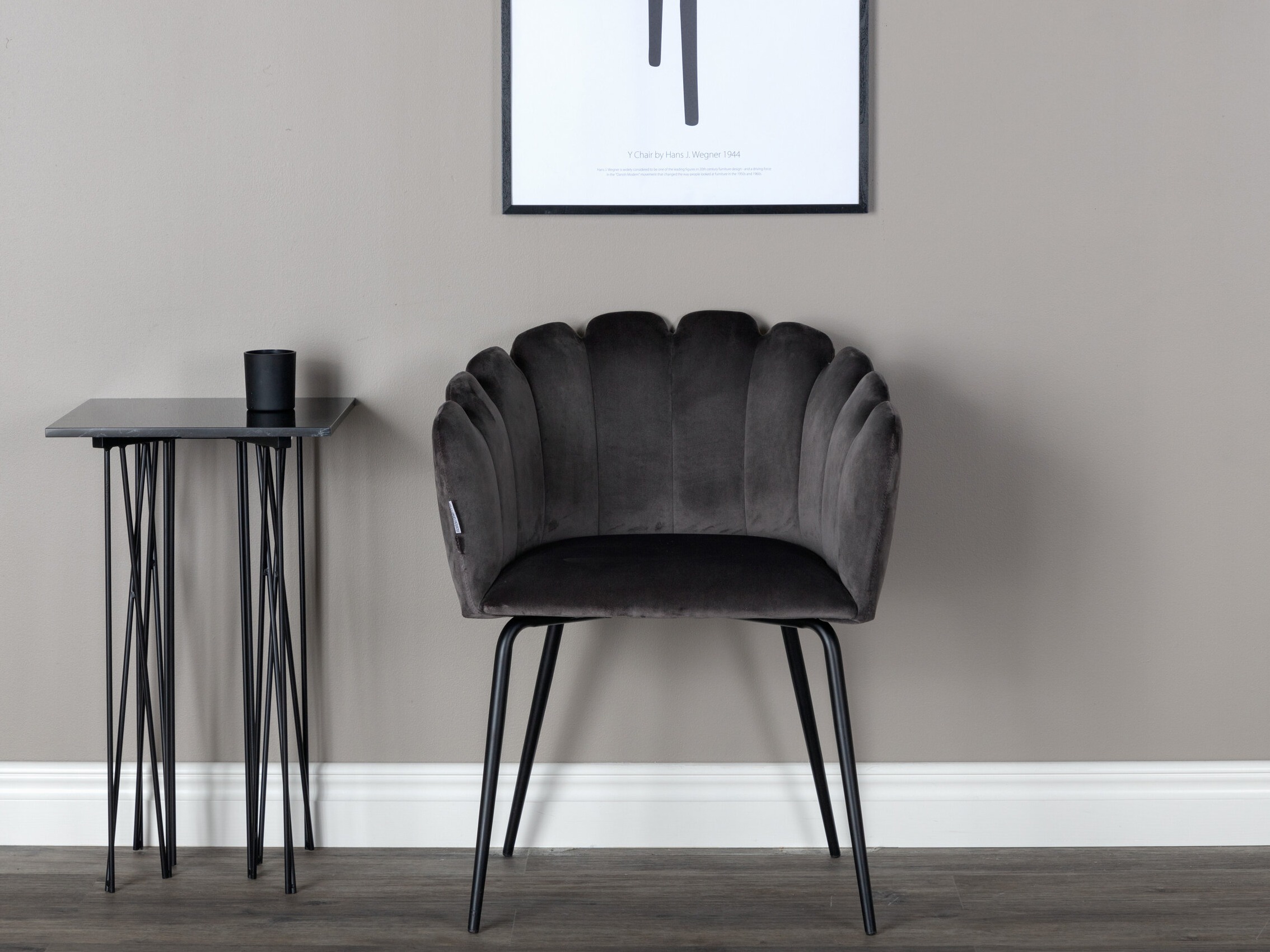 Sedia Dallas 134 (Grigio + Nero)