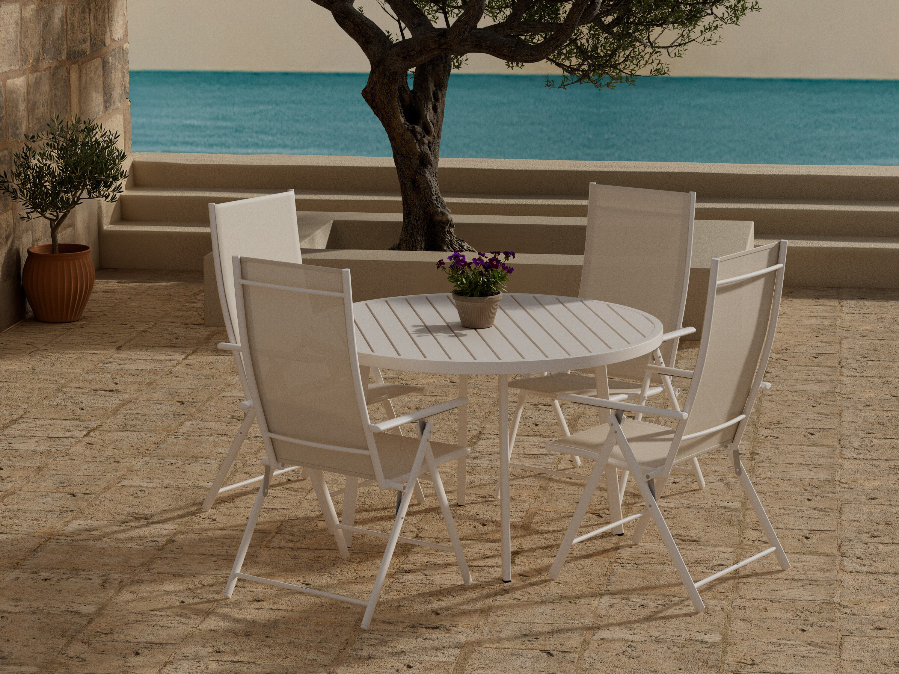 Tavolo e sedie set Dallas 5257 (Beige)