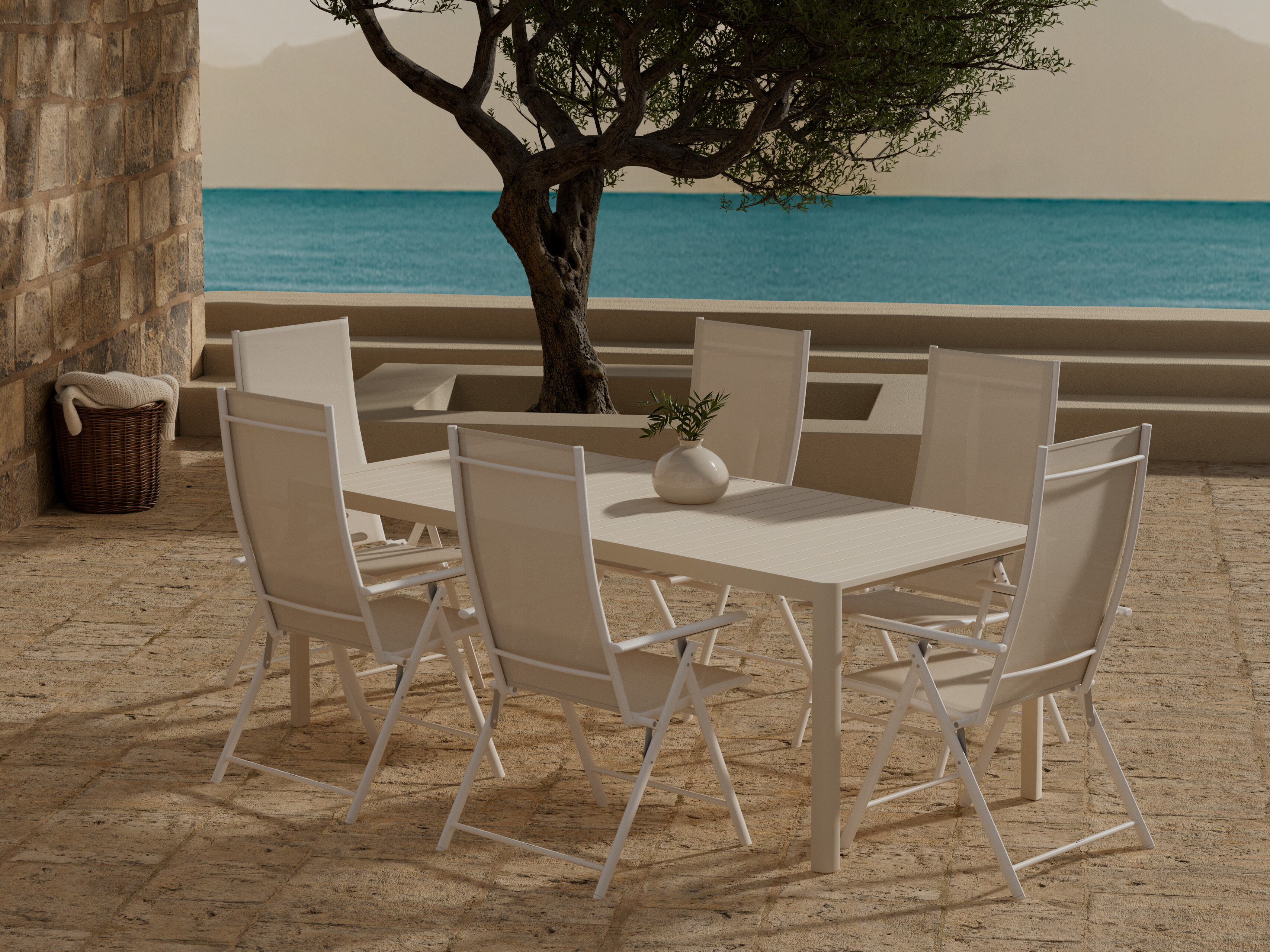 Tavolo e sedie set Dallas 5256 (Beige)