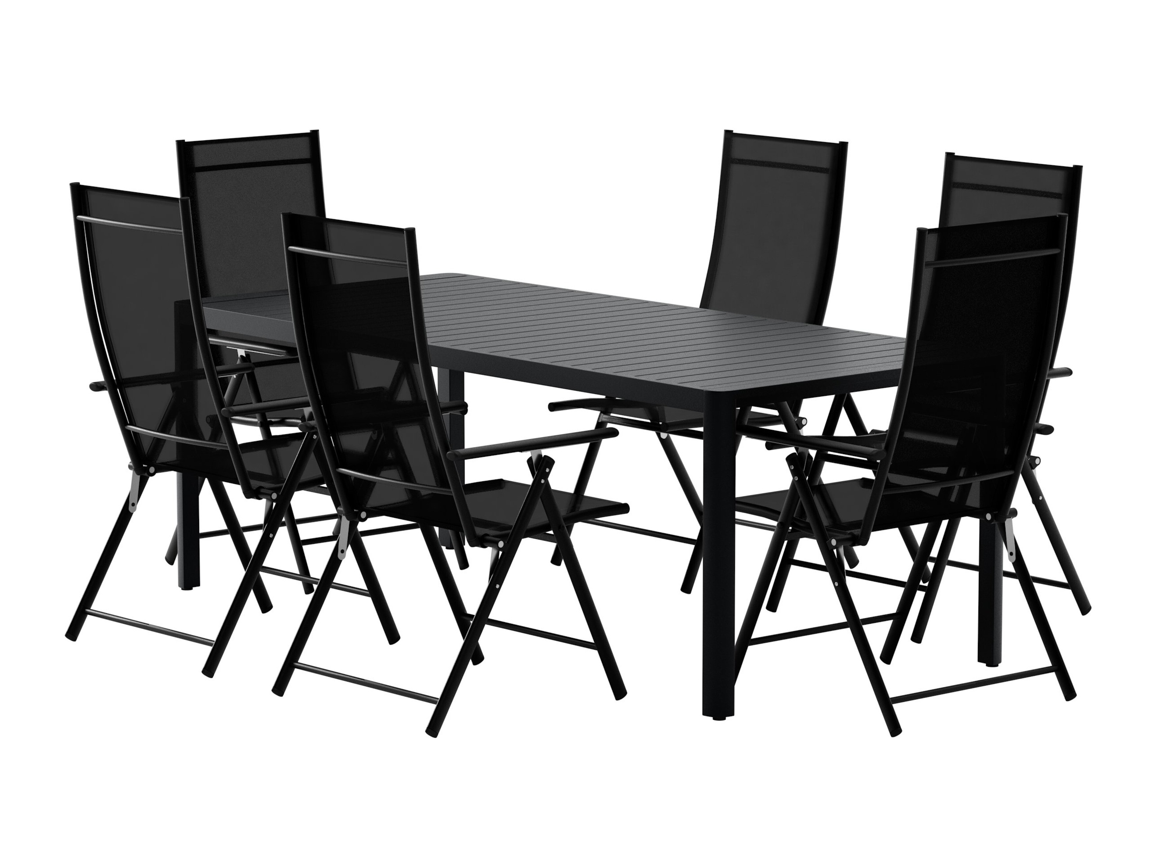 Tavolo e sedie set Dallas 5256 (Nero)