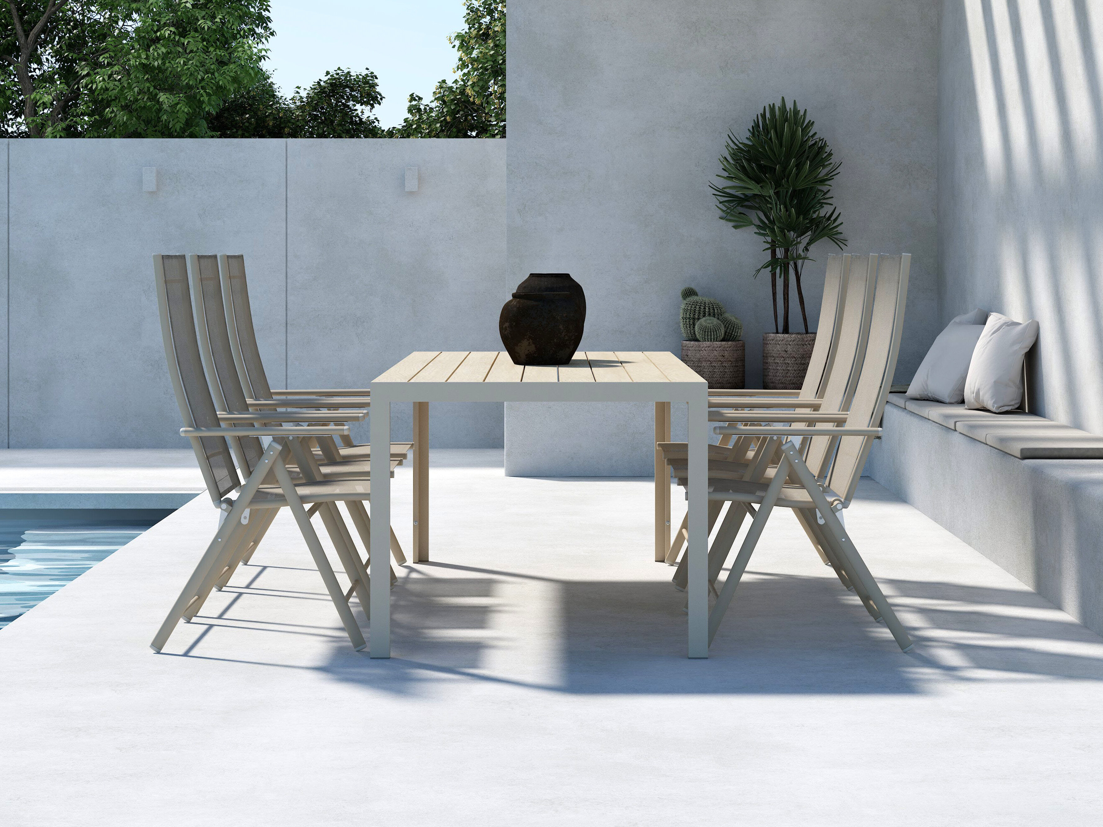 Tavolo e sedie set Dallas 5263 (Beige)