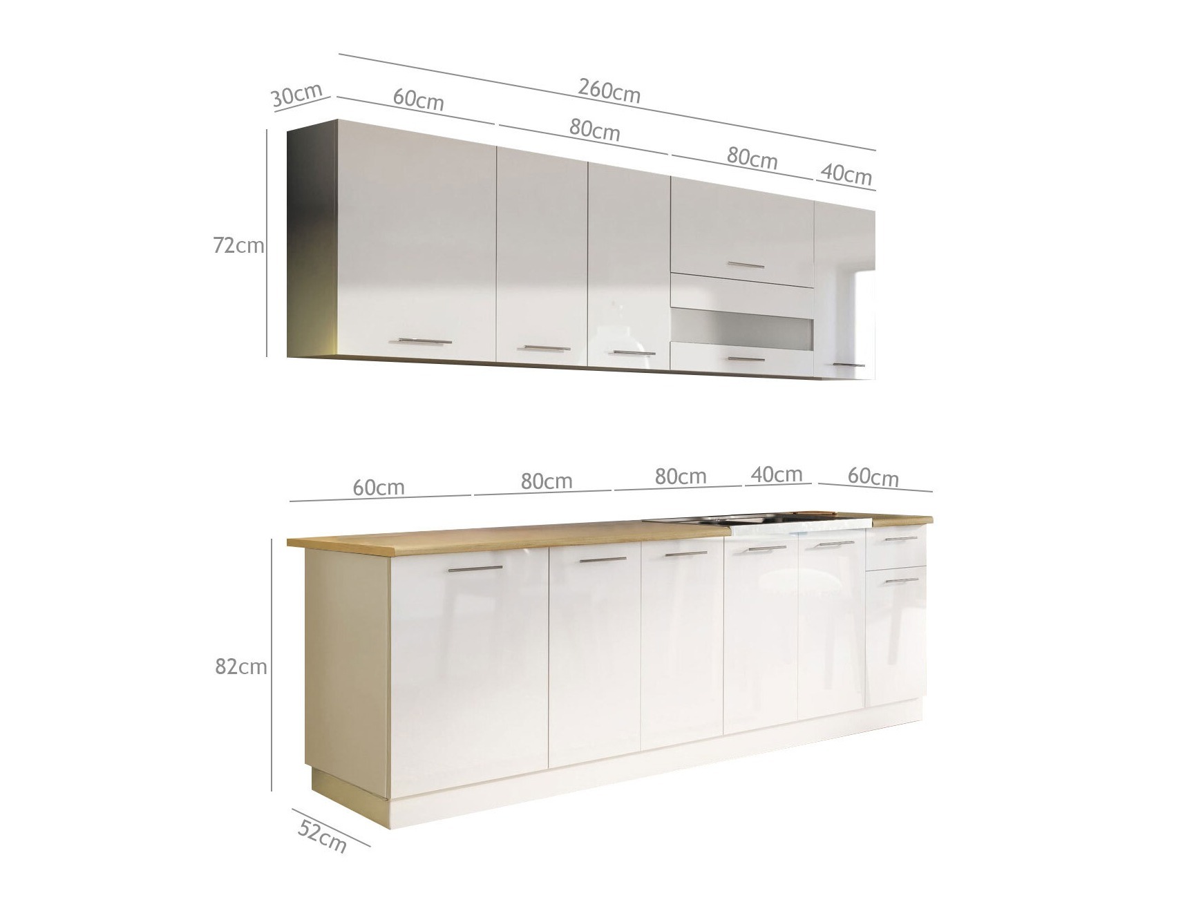 Set da cucina modulare Tiffa Mix 108