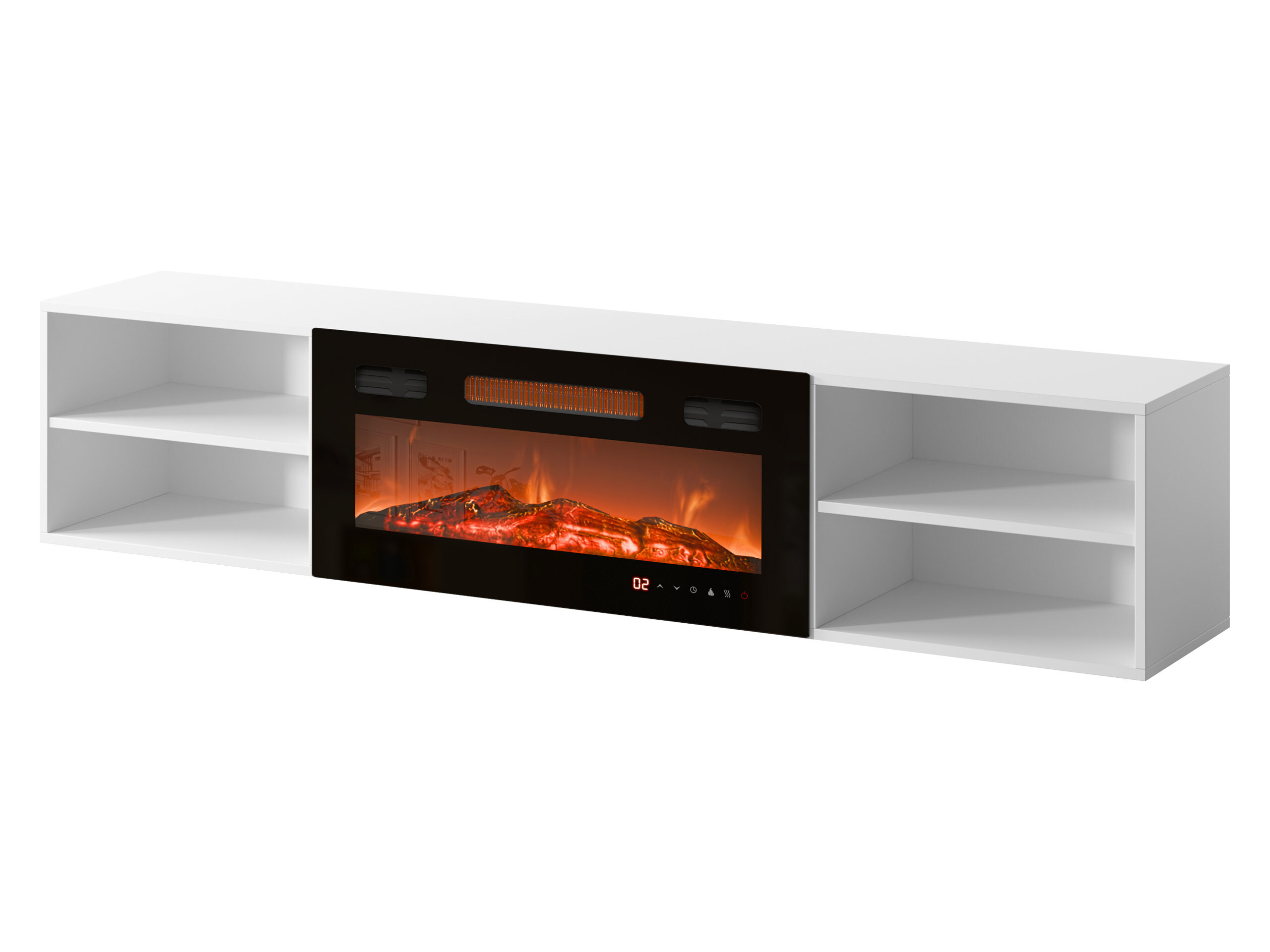 Mobile porta TV Charlotte 190 (Bianco + Nero)