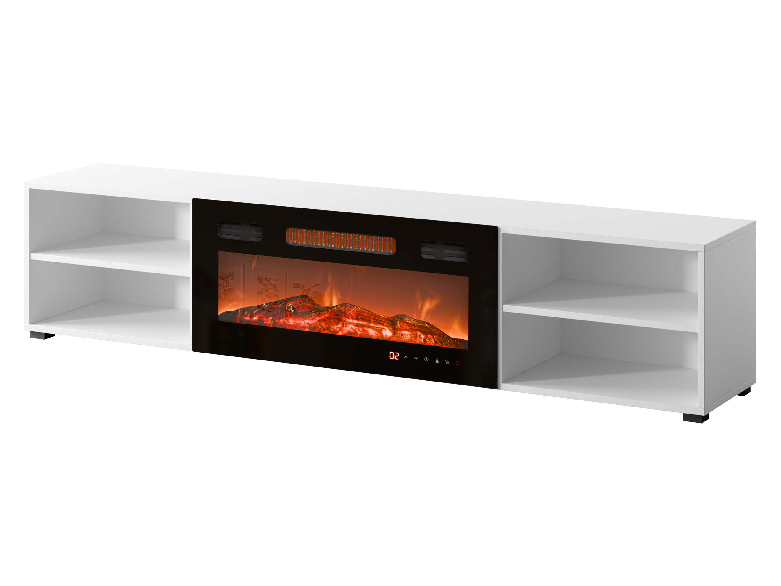 Mobile porta TV Charlotte 190 (Bianco + Nero)