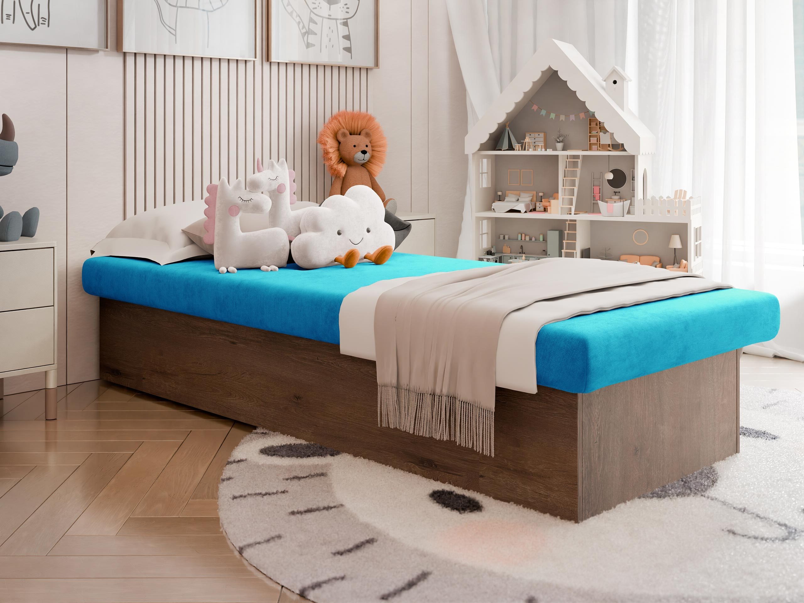Letto Dover 100 (Cenere scuro)