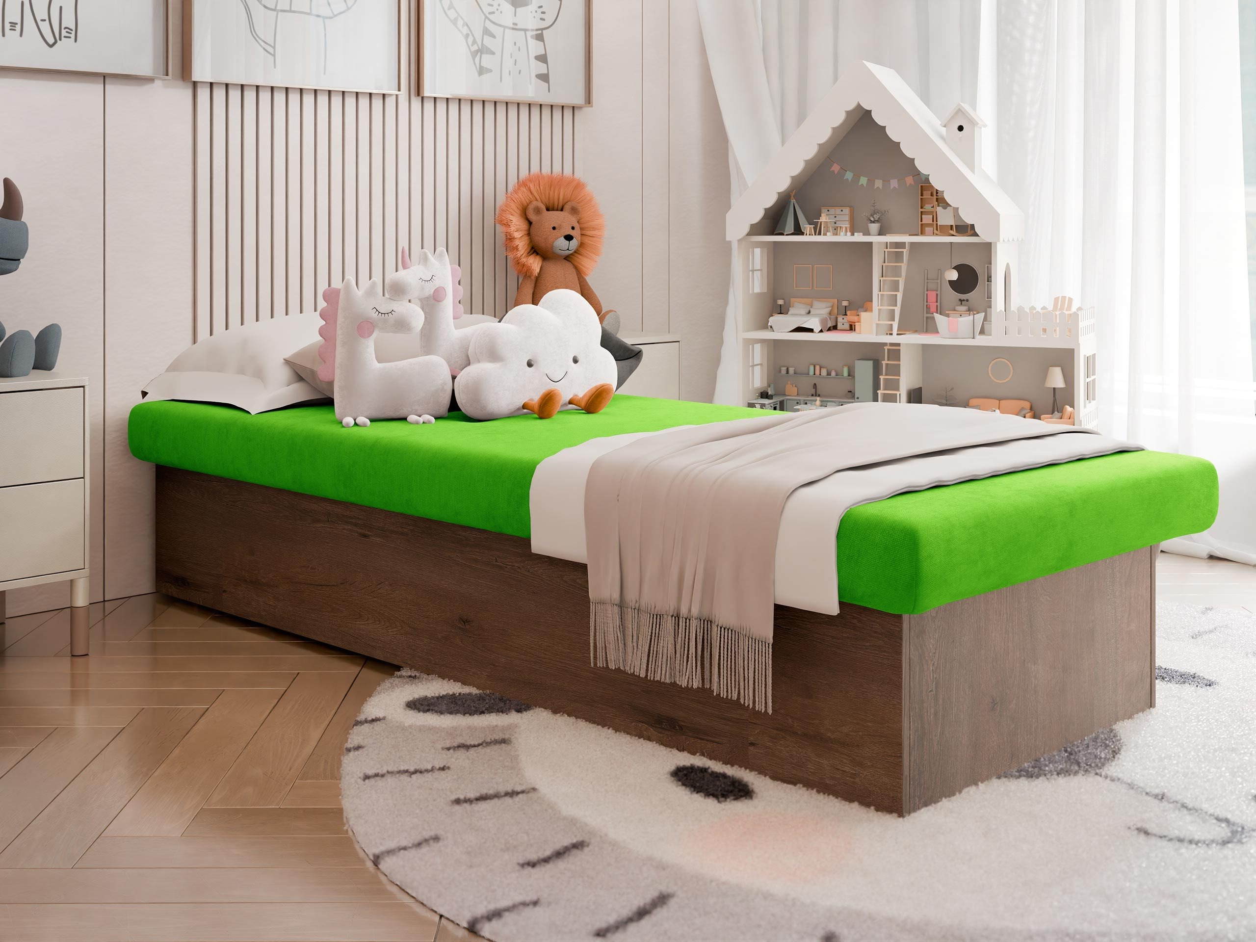 Letto Dover 100 (Cenere scuro)
