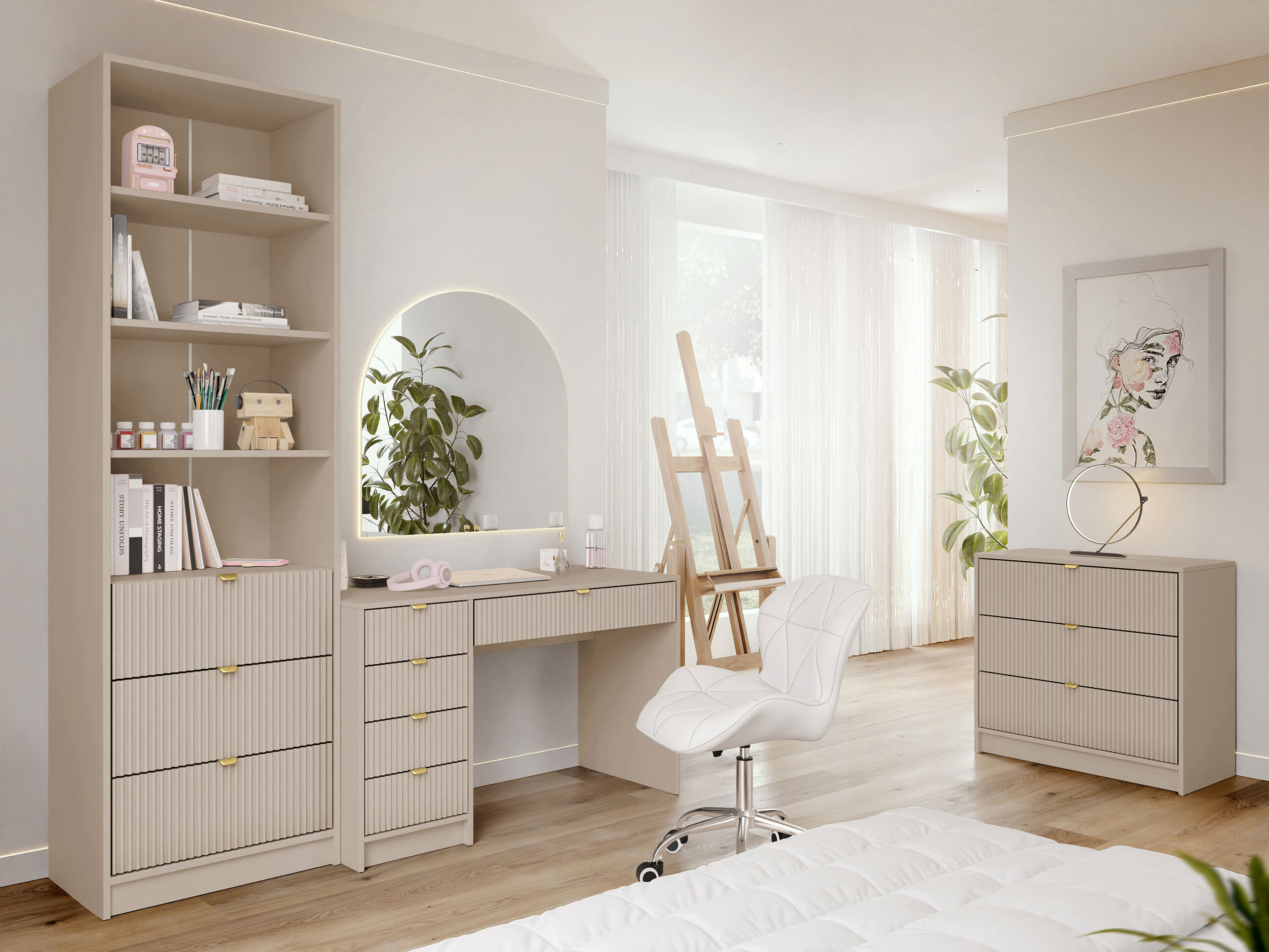 Set ufficio Comfivo Papilio V (Beige)