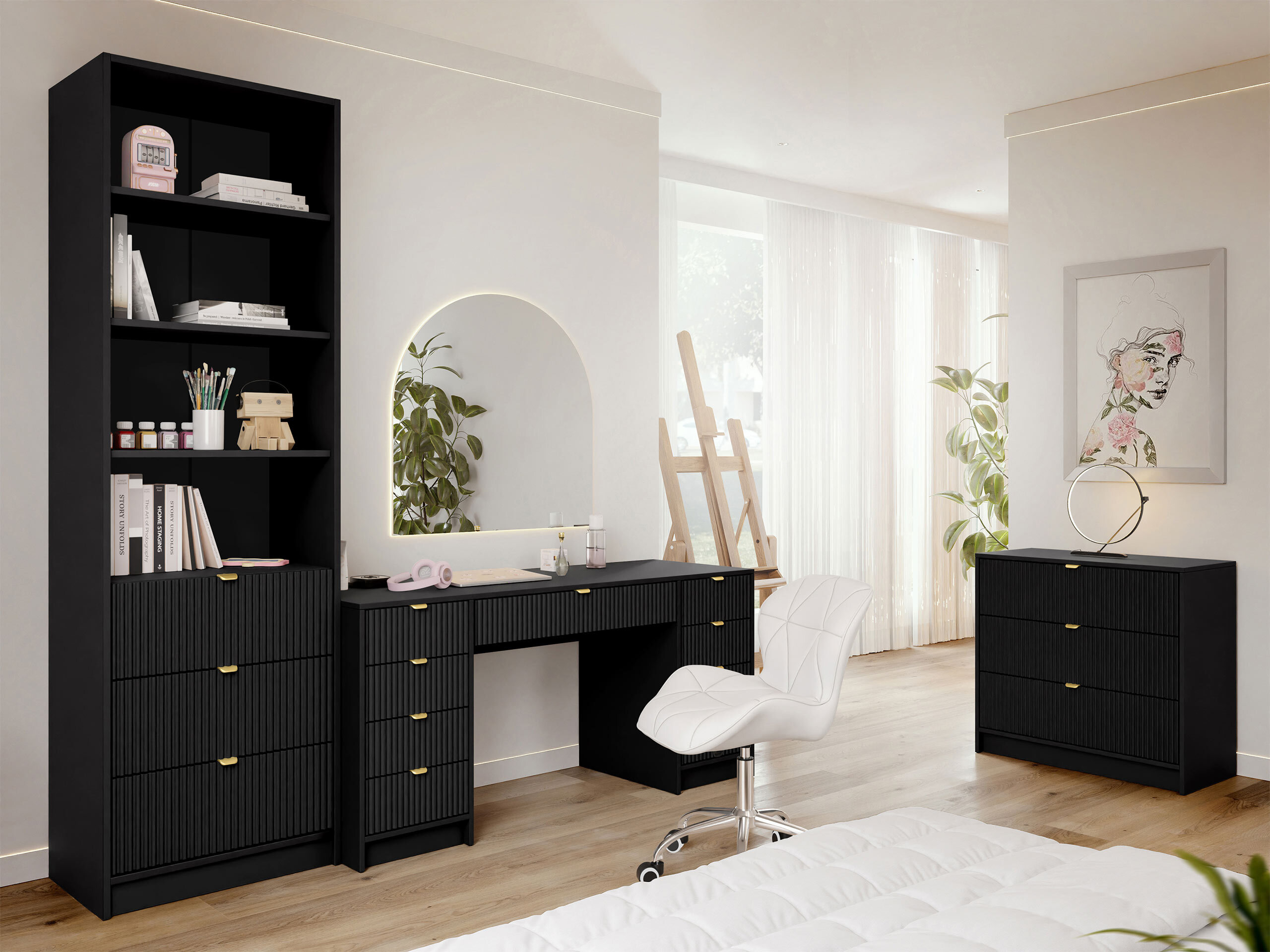 Set ufficio Comfivo Papilio VI (Nero)
